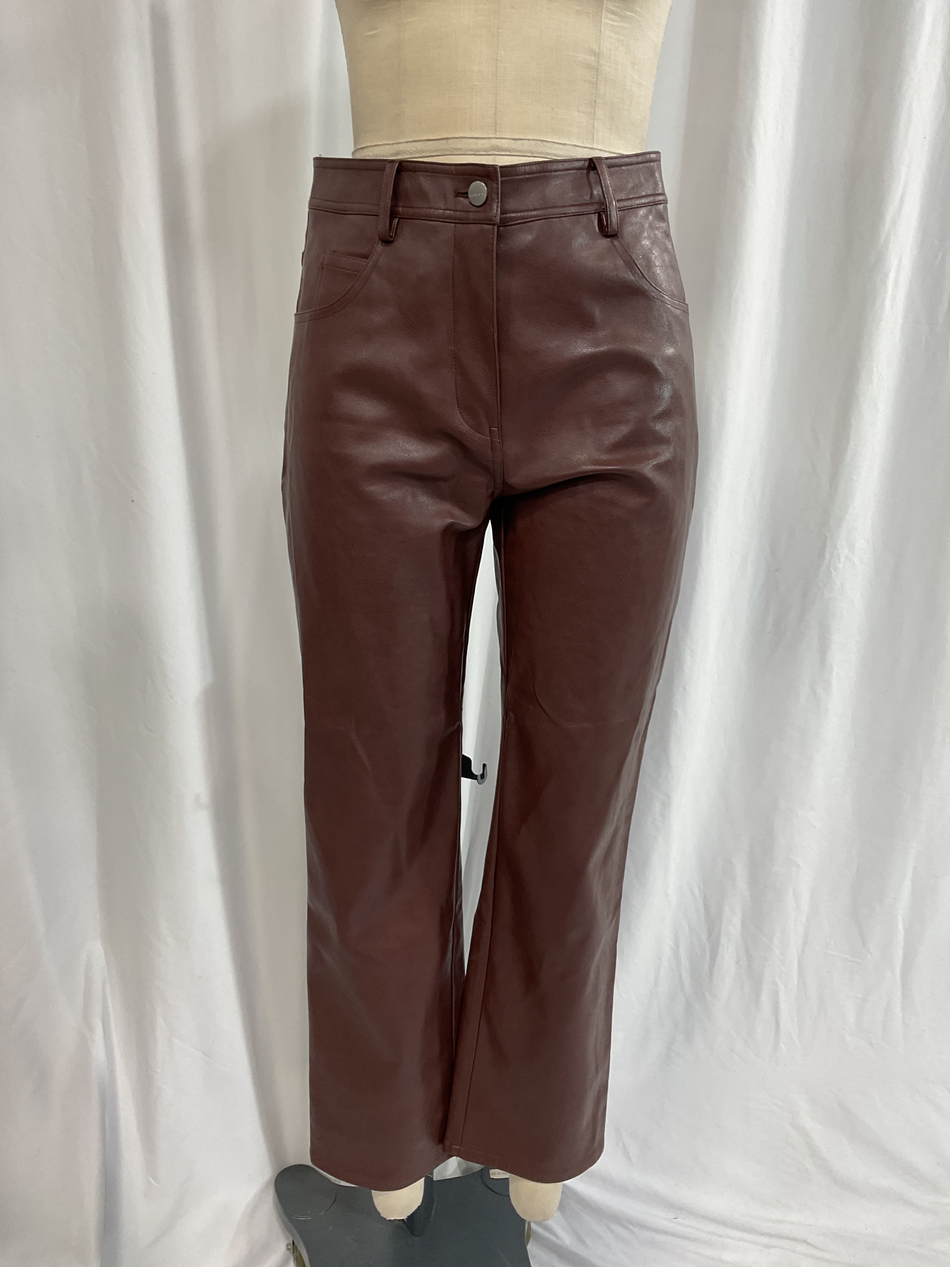 Junior Pant In Brown Leather - Image 2