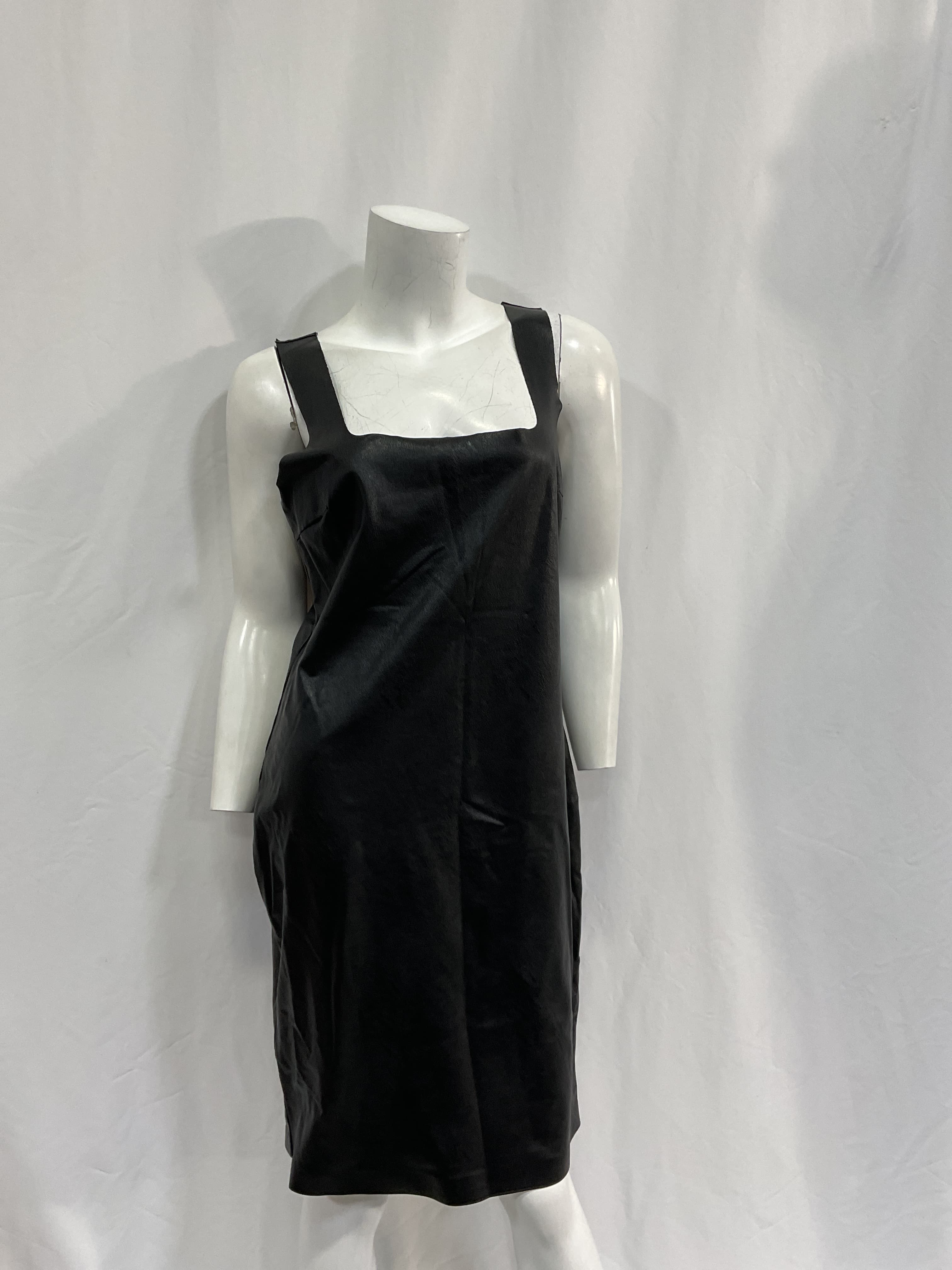 Faux Stretch-Leather Mini Dress - Image 3
