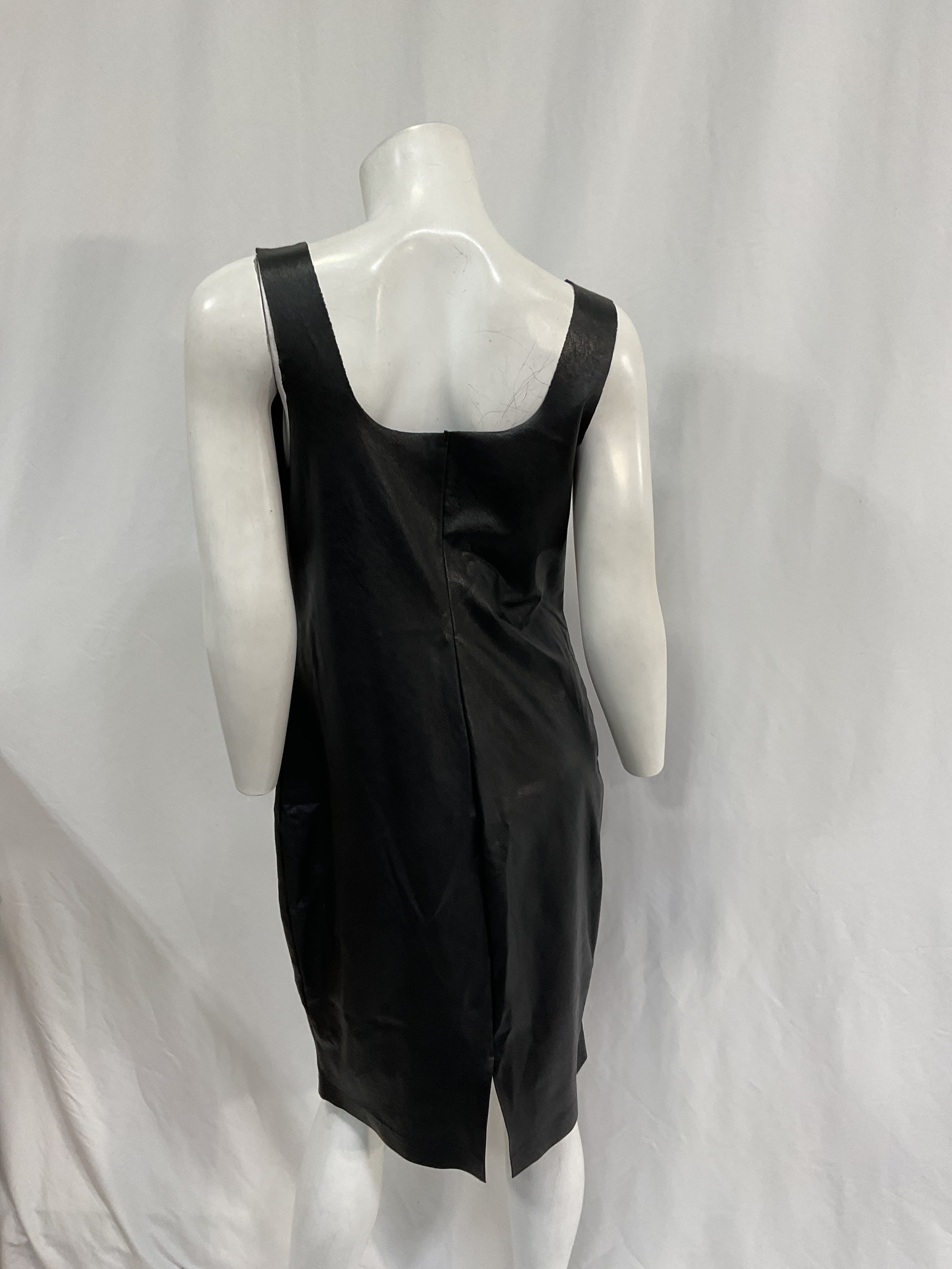 Faux Stretch-Leather Mini Dress - Image 2