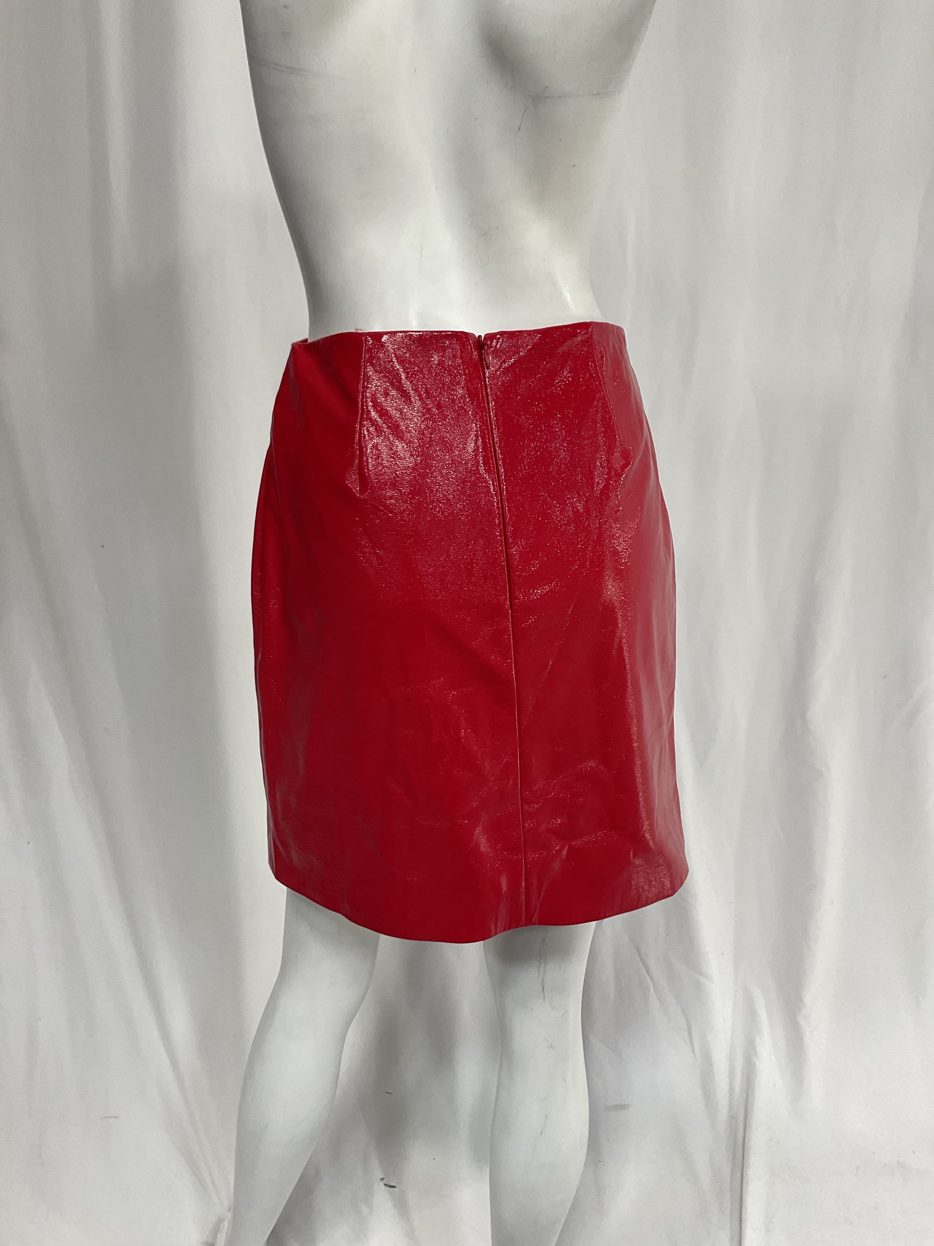Faux Patent-Leather Mini Skirt - Image 2