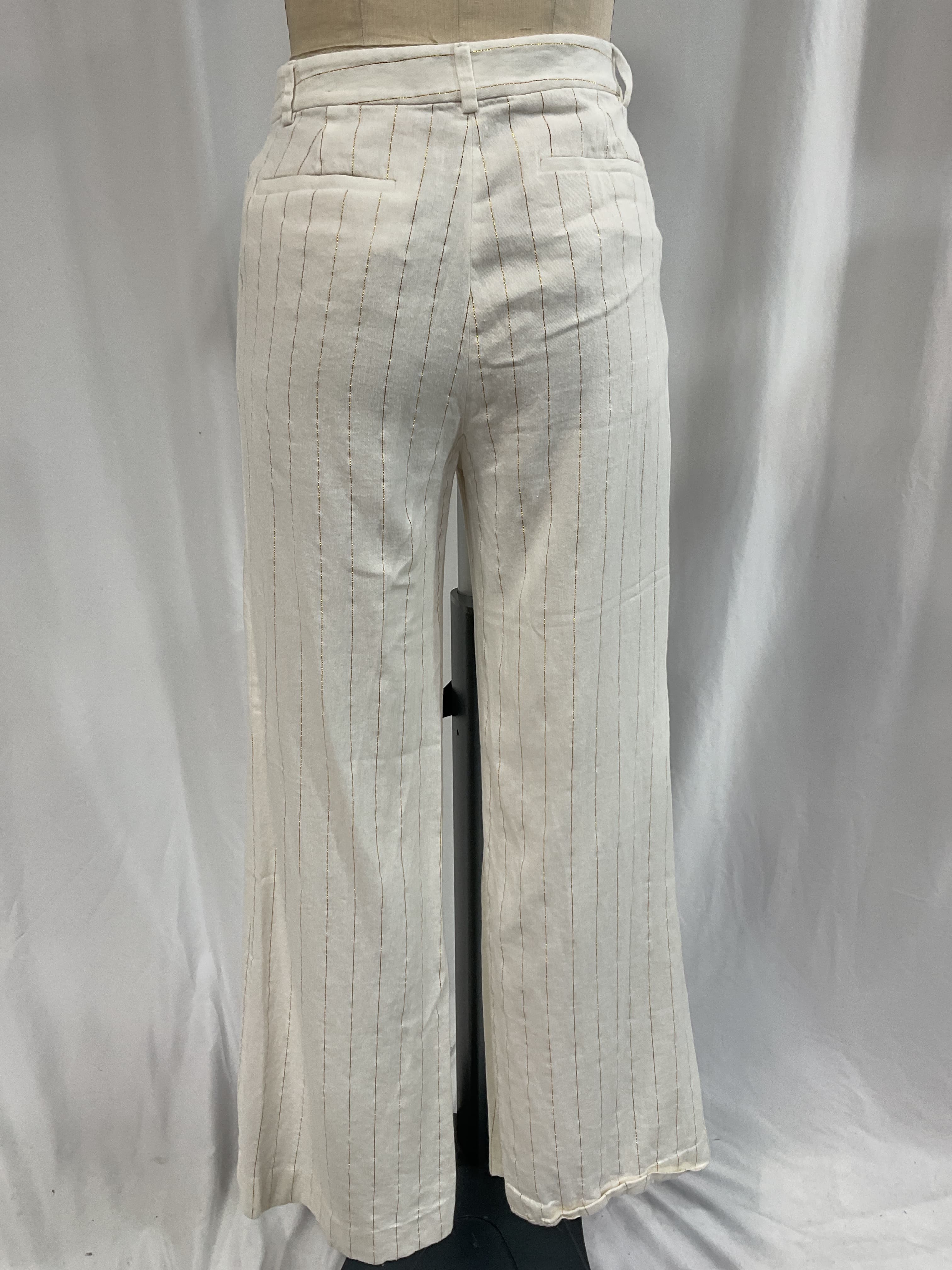 Pilar Stripe Linen Blend Wide Leg Pants - Image 3