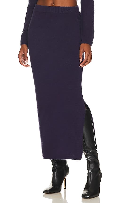 Dahna Maxi Skirt In Navy - Image 1