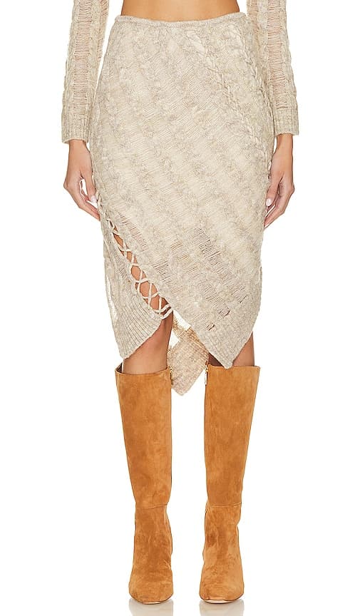 Saphire Skirt In Tawn Multi - Image 1
