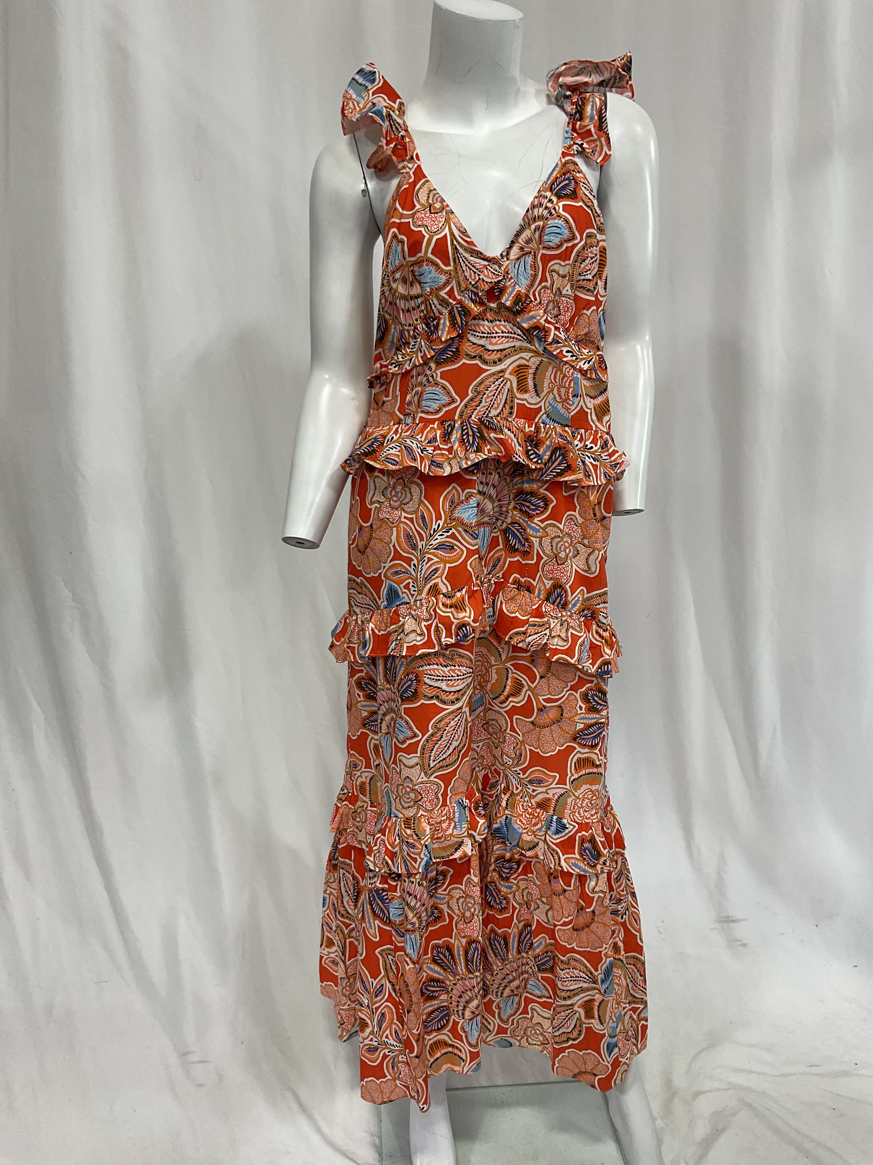Morrison Dress In Tangerine Flora - Image 3
