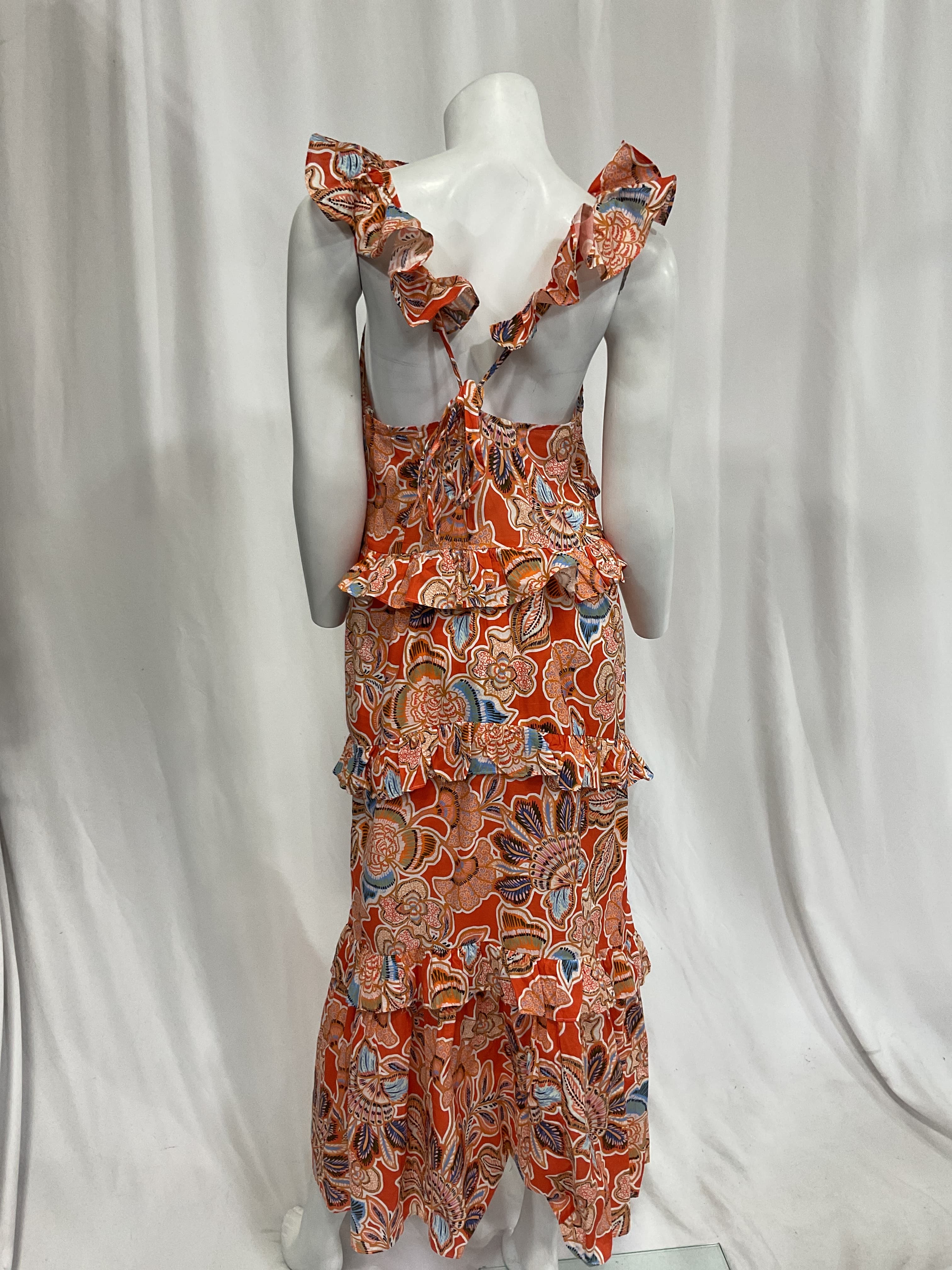 Morrison Dress In Tangerine Flora - Image 4