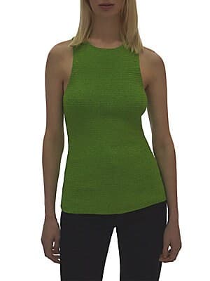 Ribbon Knit Tank Top - Image 1