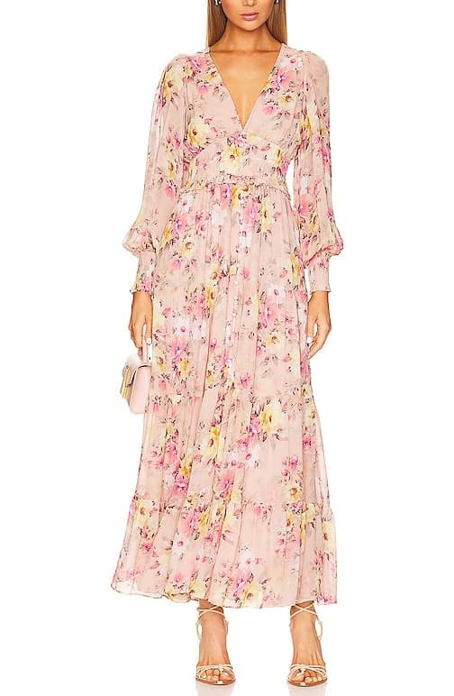 Frida Maxi Dress In New Day Blush - Image 1