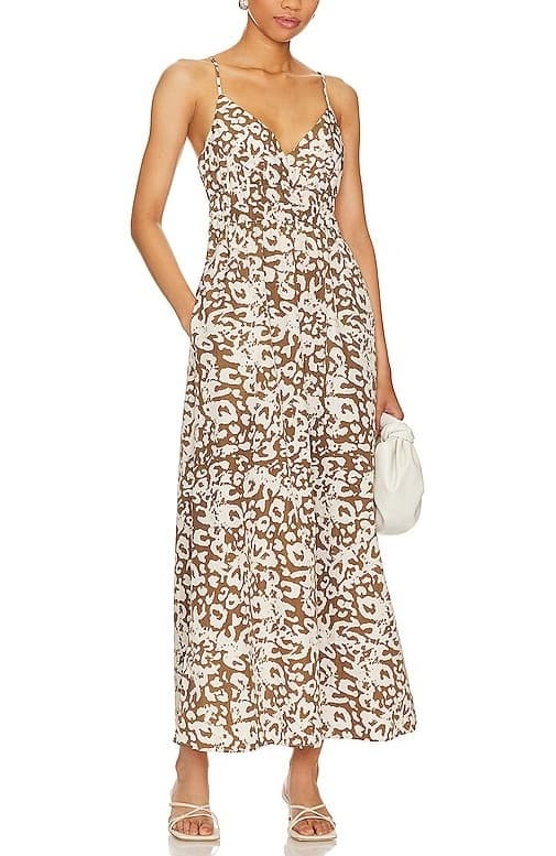 Justine Midi Dress In Sepia Cheetah - Image 1