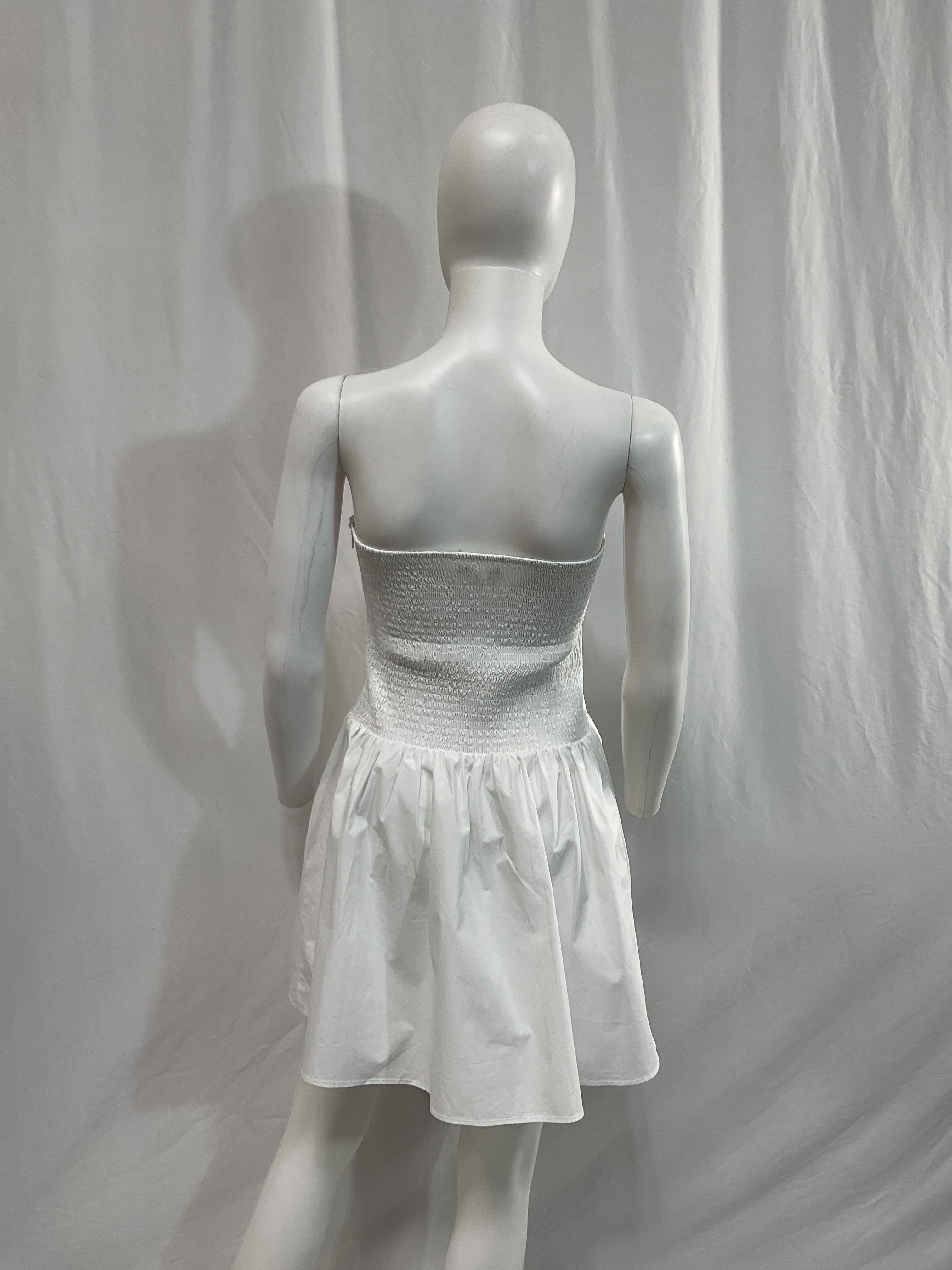 Poplin Flared Dress In Sugar - Image 2