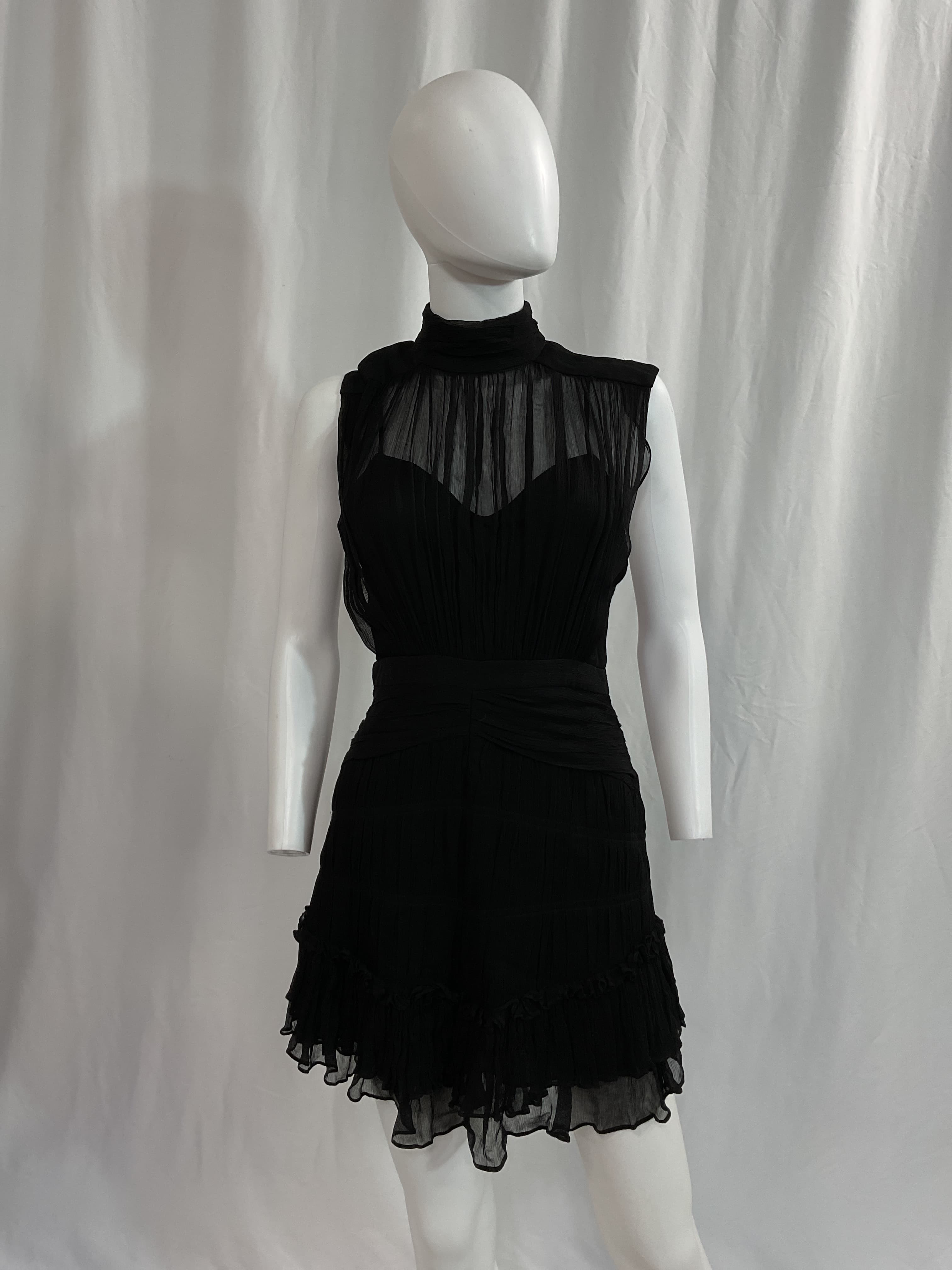 Safira Mini Dress In Black - Image 3