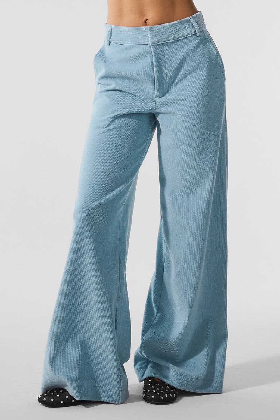 Micro Corduroy Mid-Rise Dreamer Wide Leg Trouser - Image 1