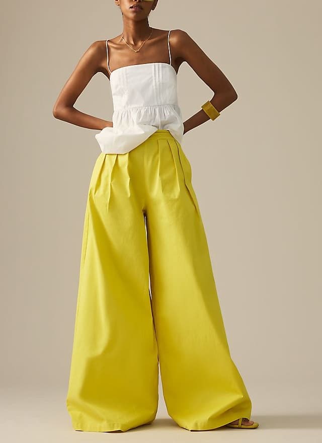 Wide-Leg Pleated Pants - Image 1