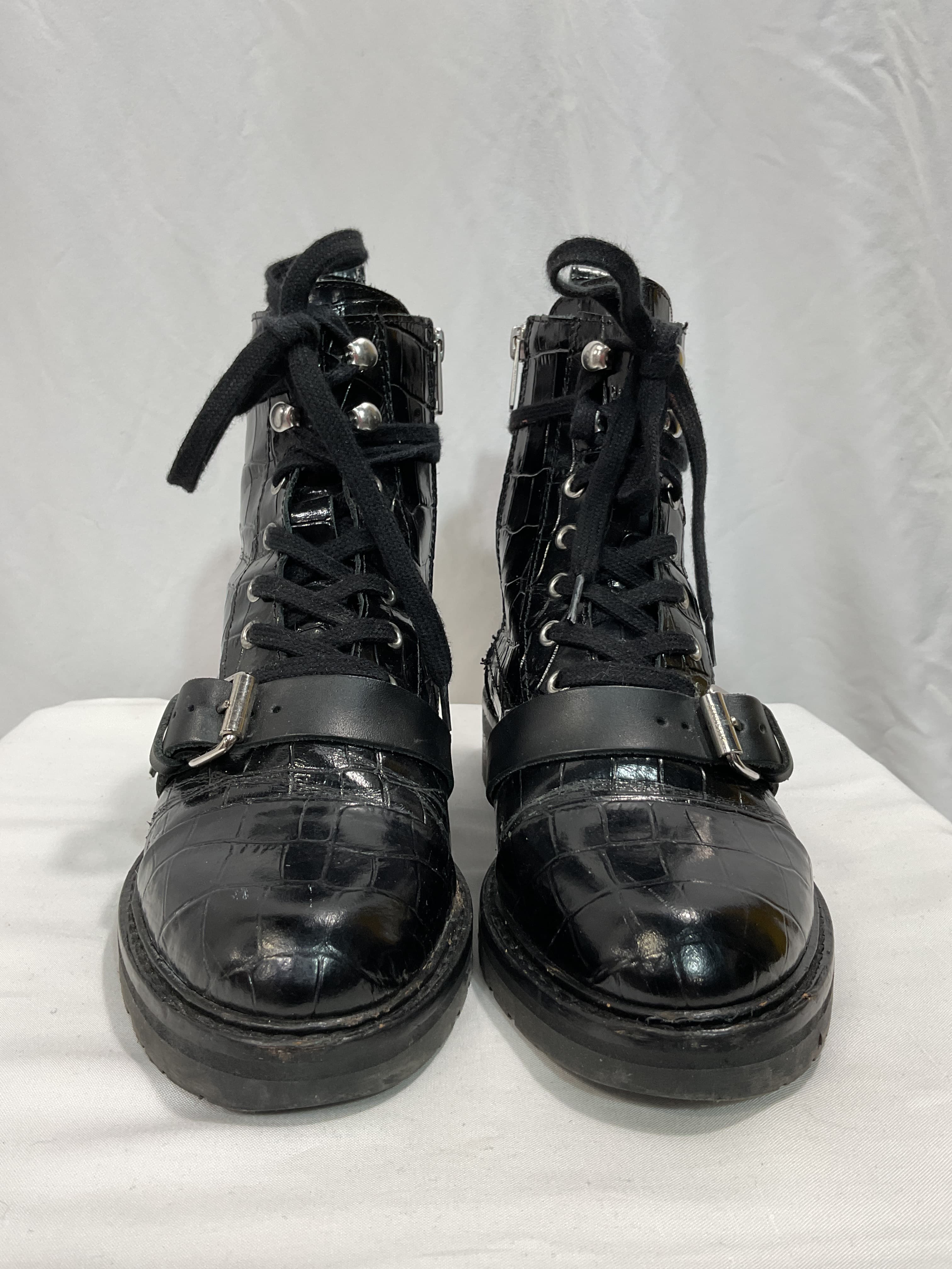 Donita Leather Crocodile Boots - Image 3