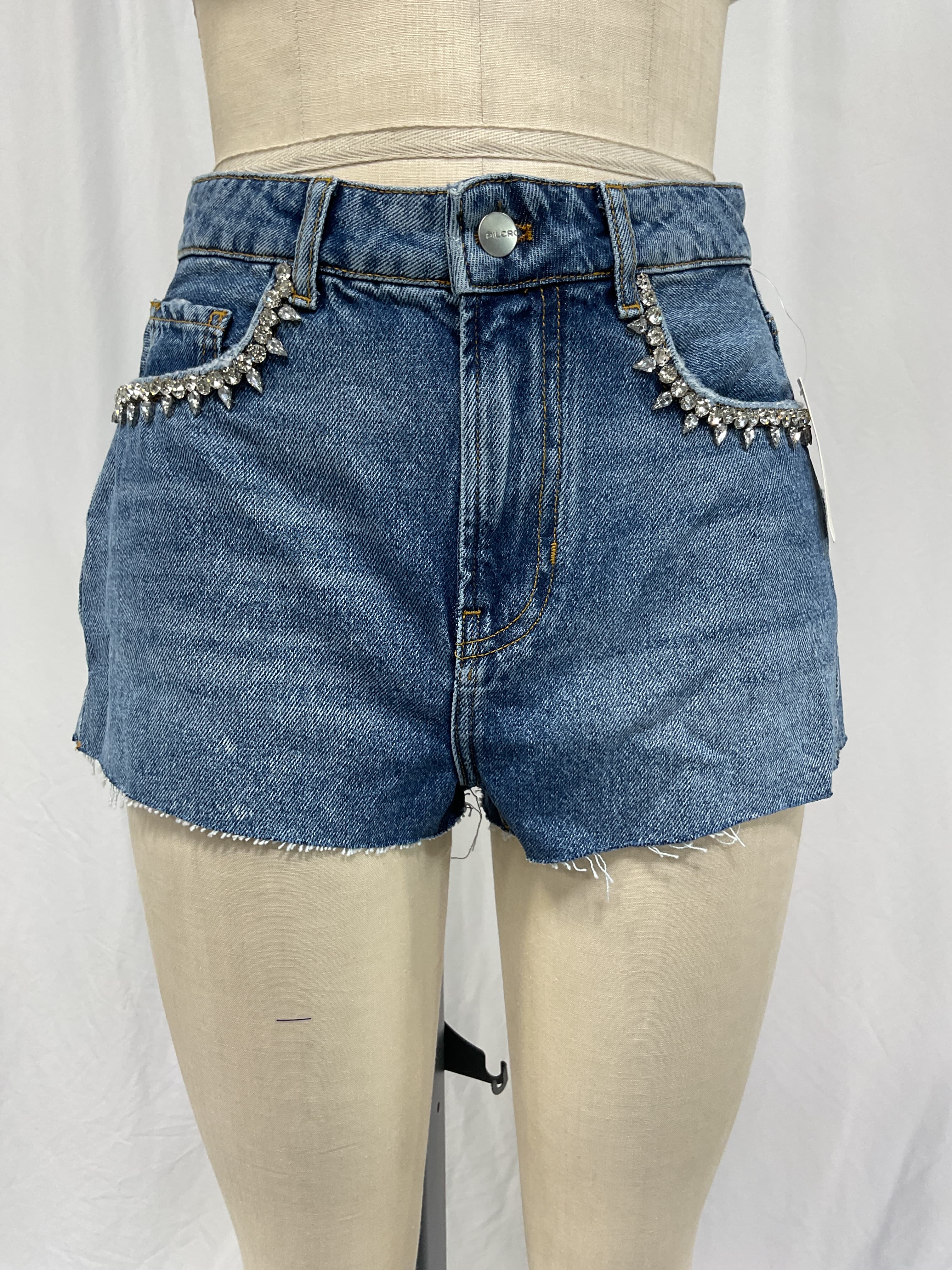 Pilcro Lover Embellished Denim Shorts - Image 2