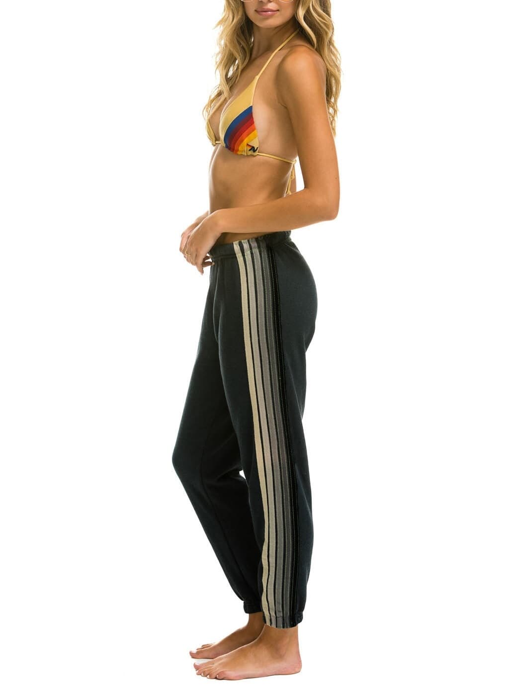 5 Stripe Sweatpants - Charcoal // Grey - Image 1