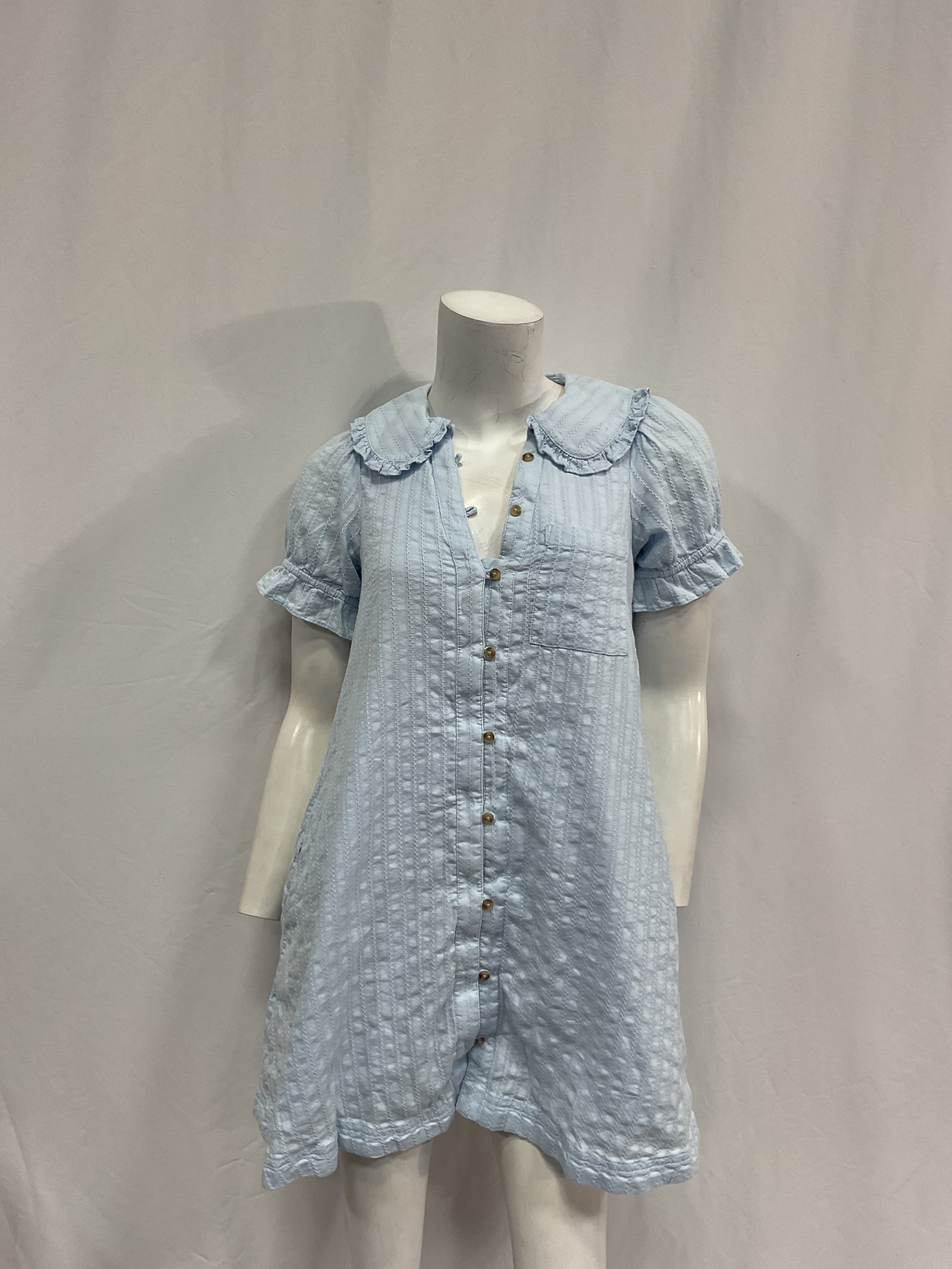 The Keira Collared Button-Front Mini Dress By Pilcro Product Page - Image 3