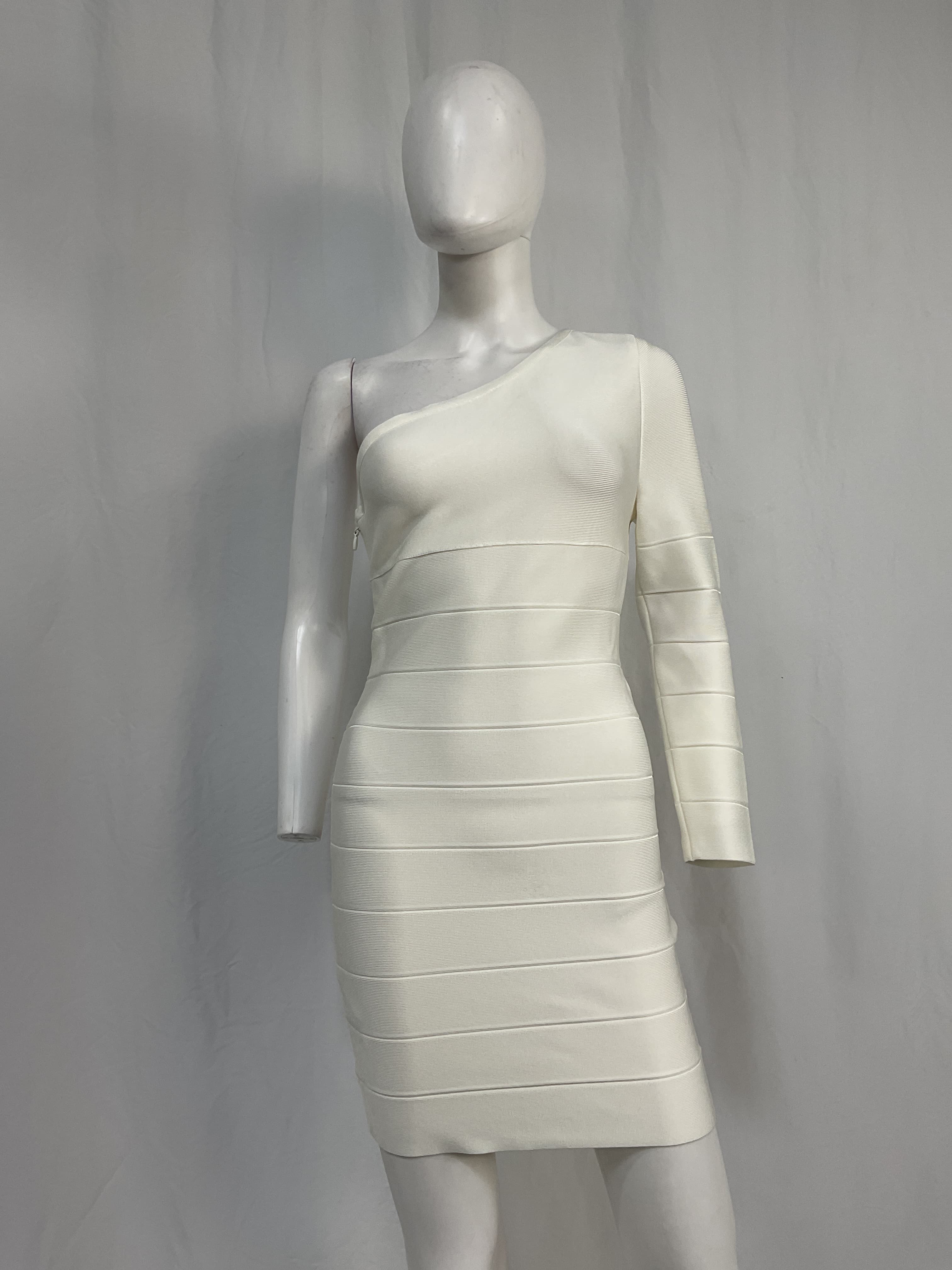 One Shoulder Bandage Mini Dress - Image 2