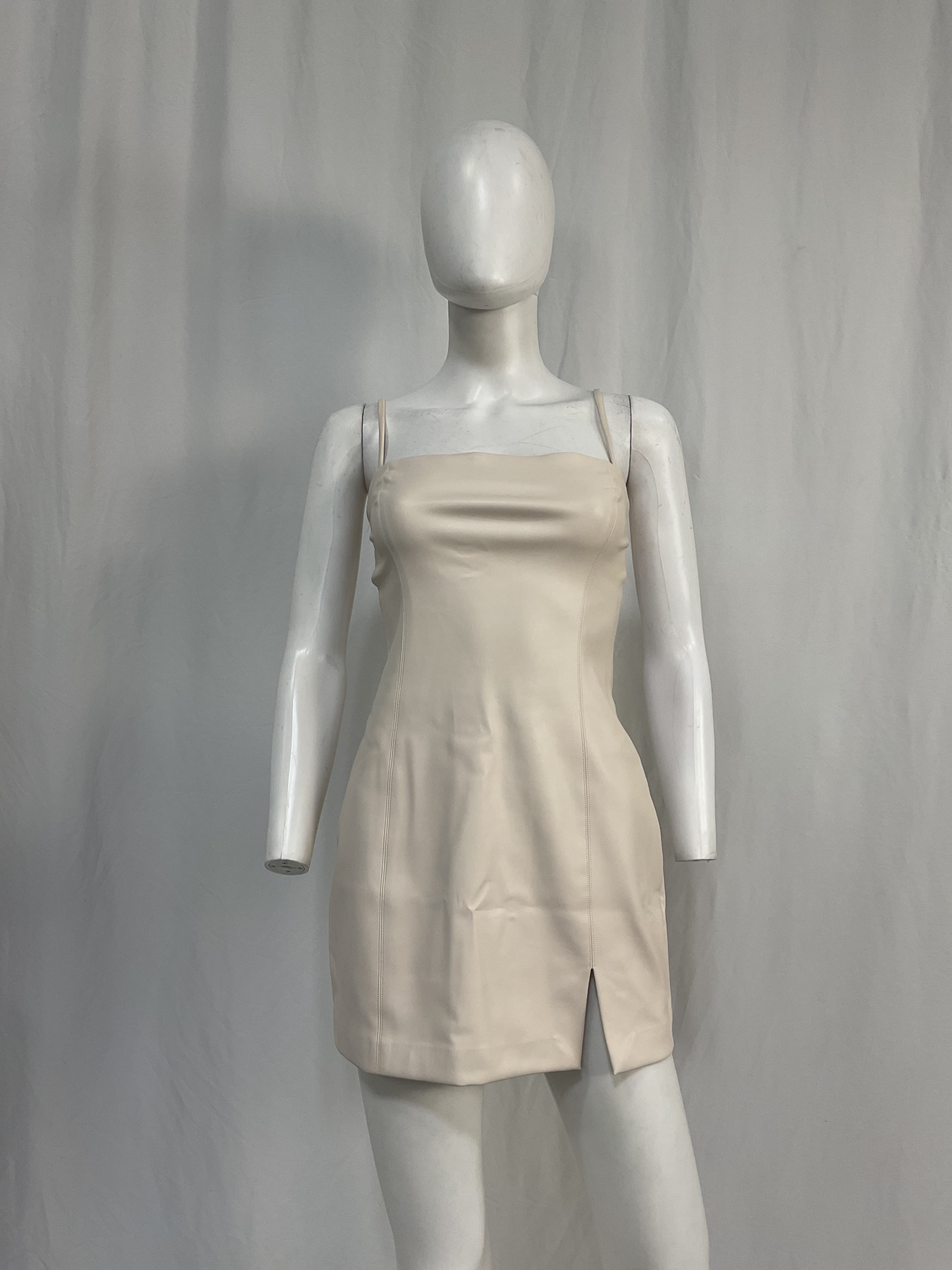 Faux Leather Mini Slit Dress - Image 3