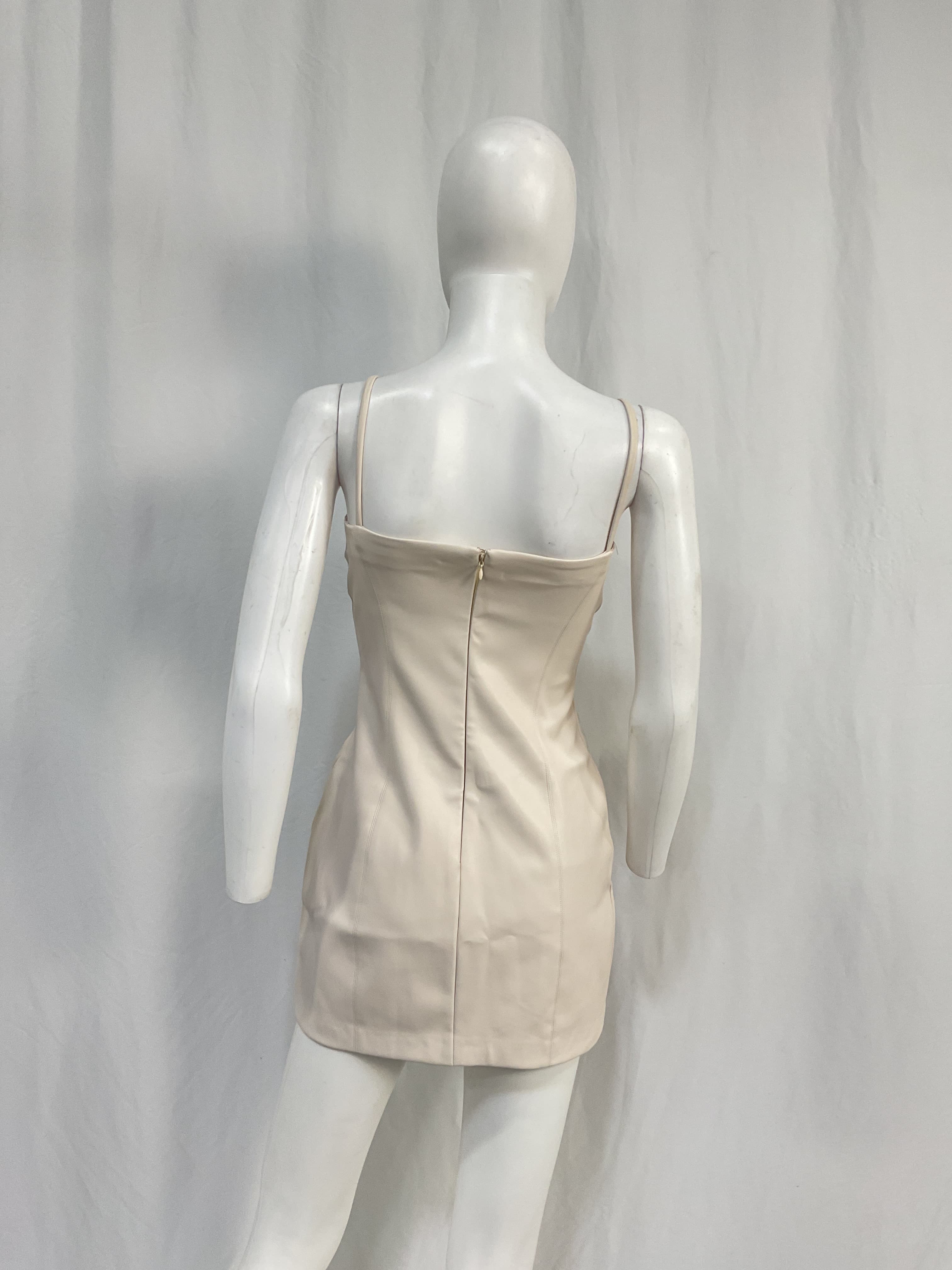 Faux Leather Mini Slit Dress - Image 2