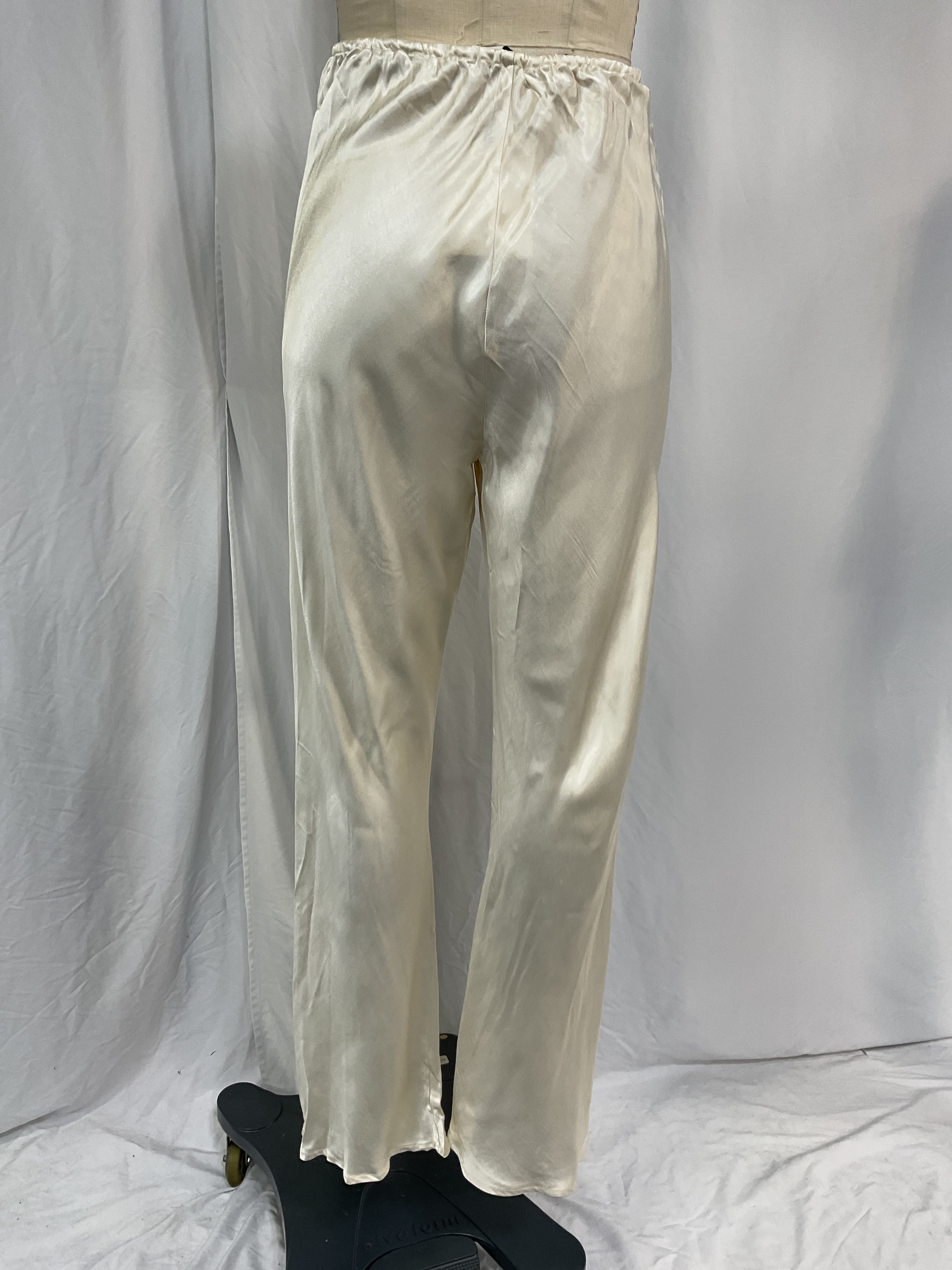 Myka Cream Satin Pant - Image 2