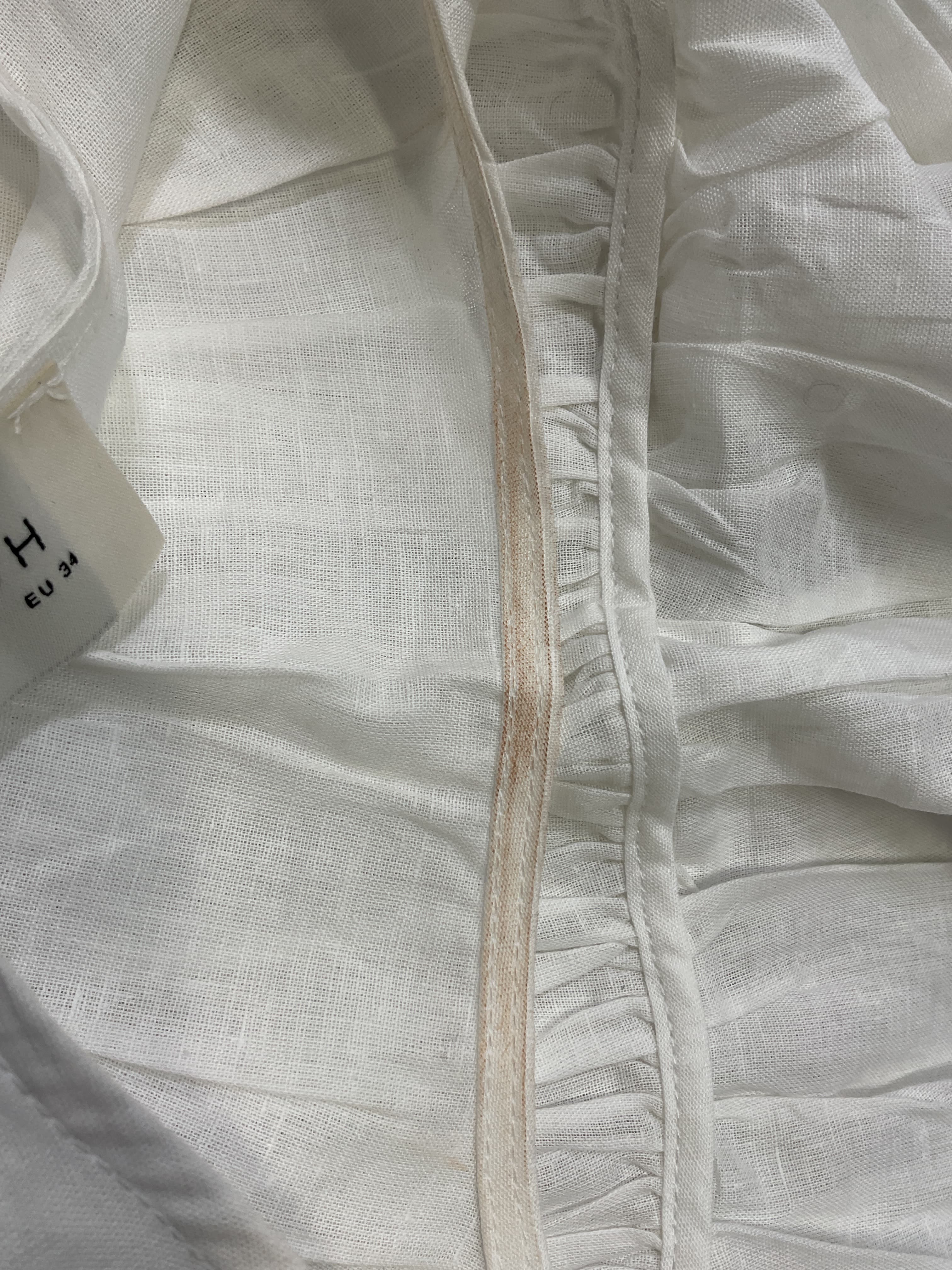Flynn White Linen Blend Tiered Top - Image 2