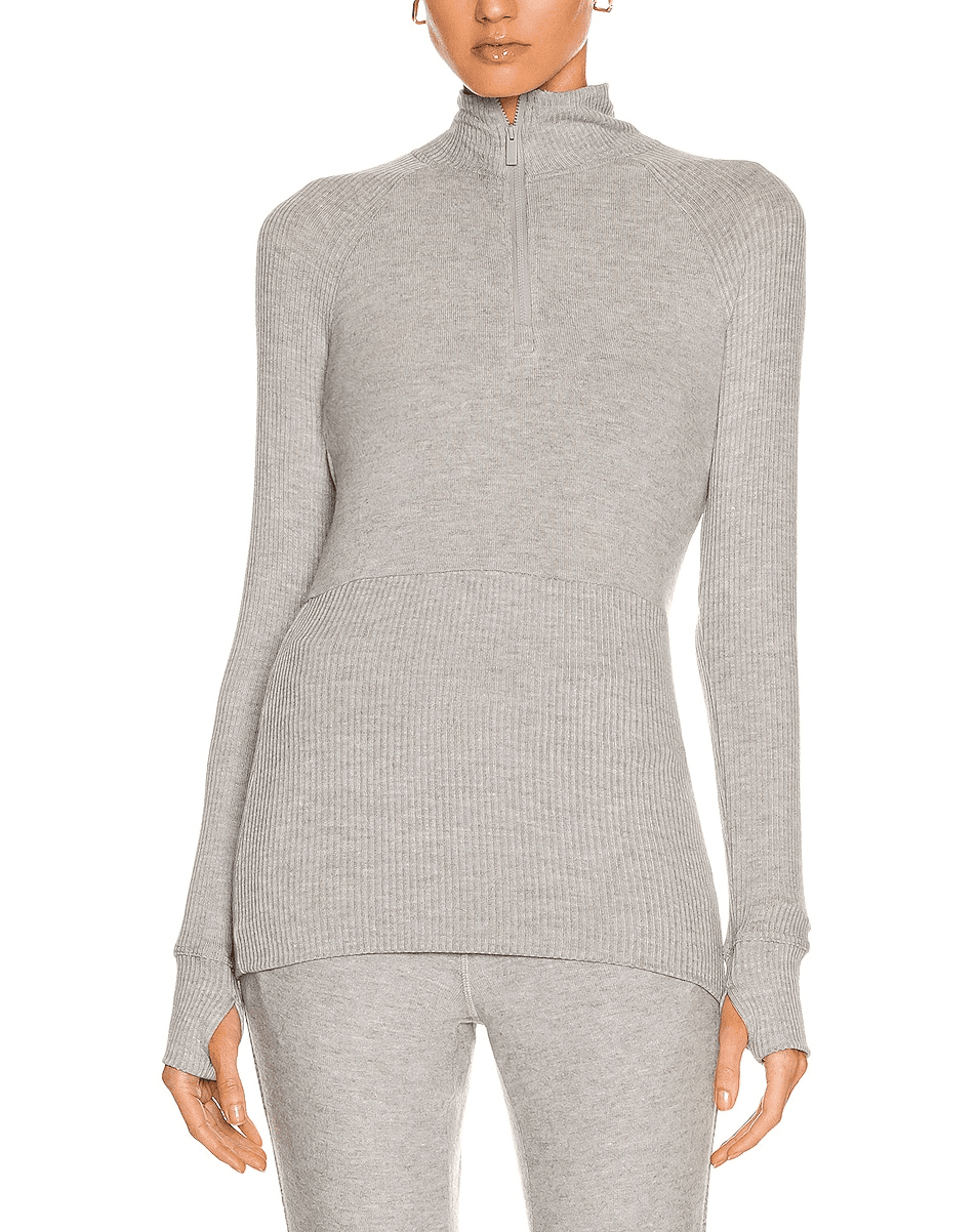 Wander Quarter Zip Jacket In Heather Grey - Image 1