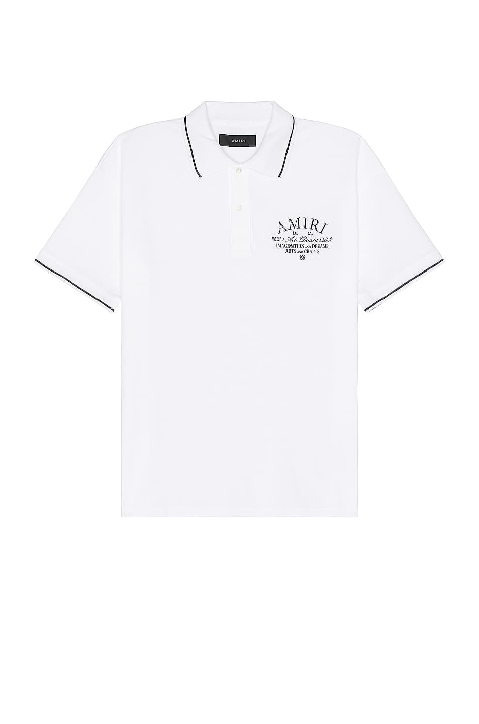 Arts District Pique Polo In White - Image 1
