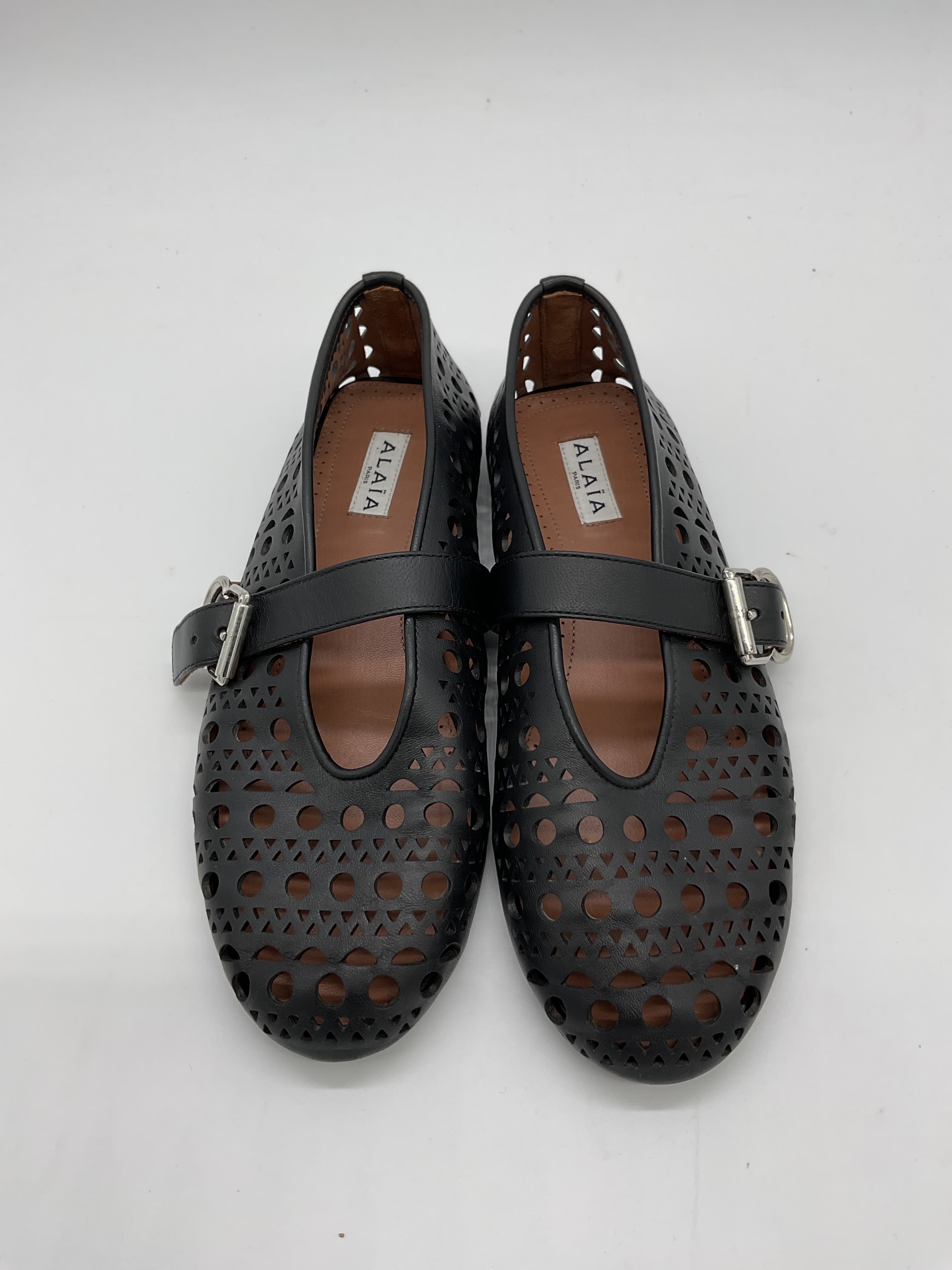 Alaa Ballerina Flat In Noir - Image 3