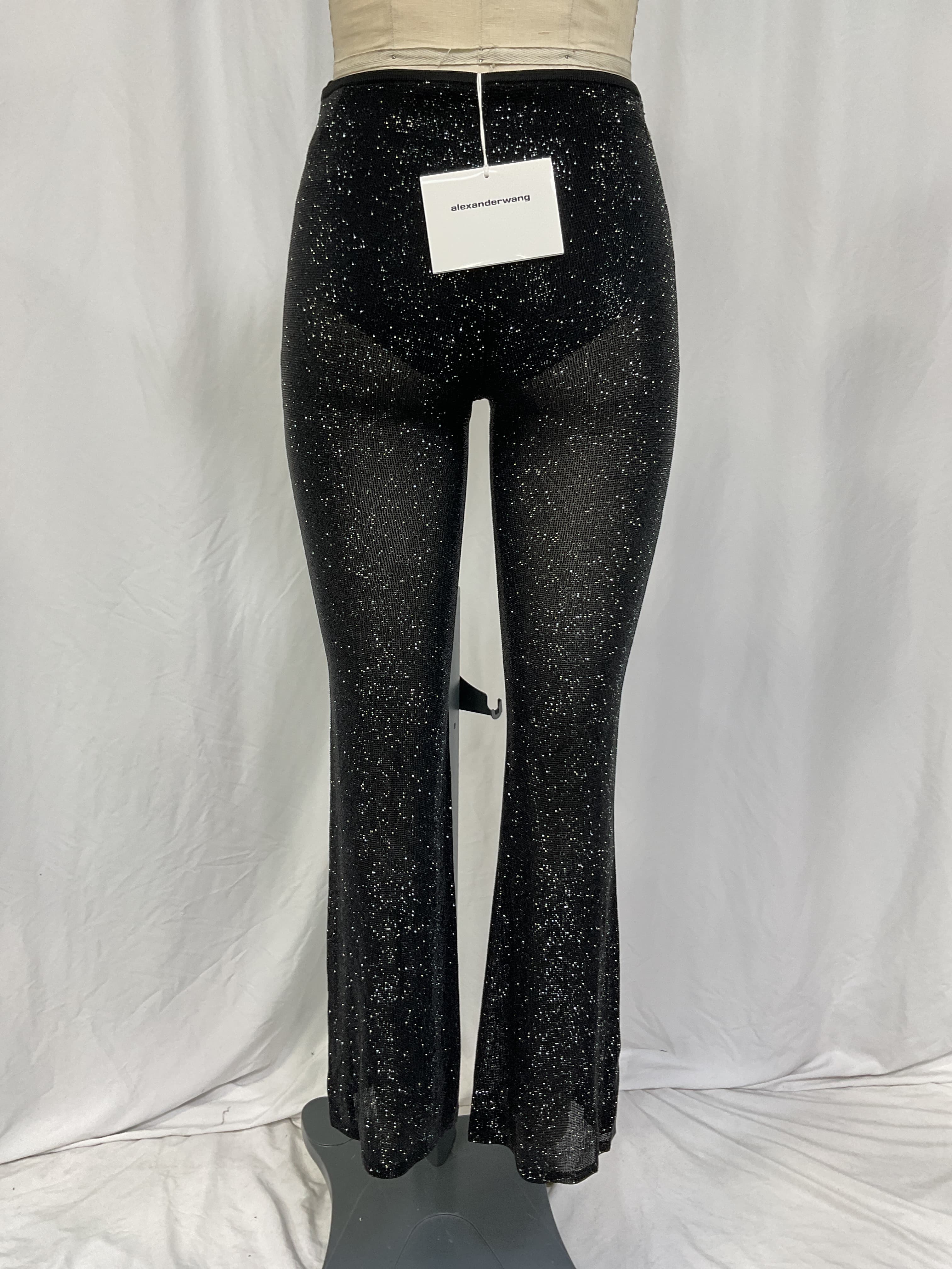 Sheer Boot Leg Pant With Clear Bead Hotfix - Image 4