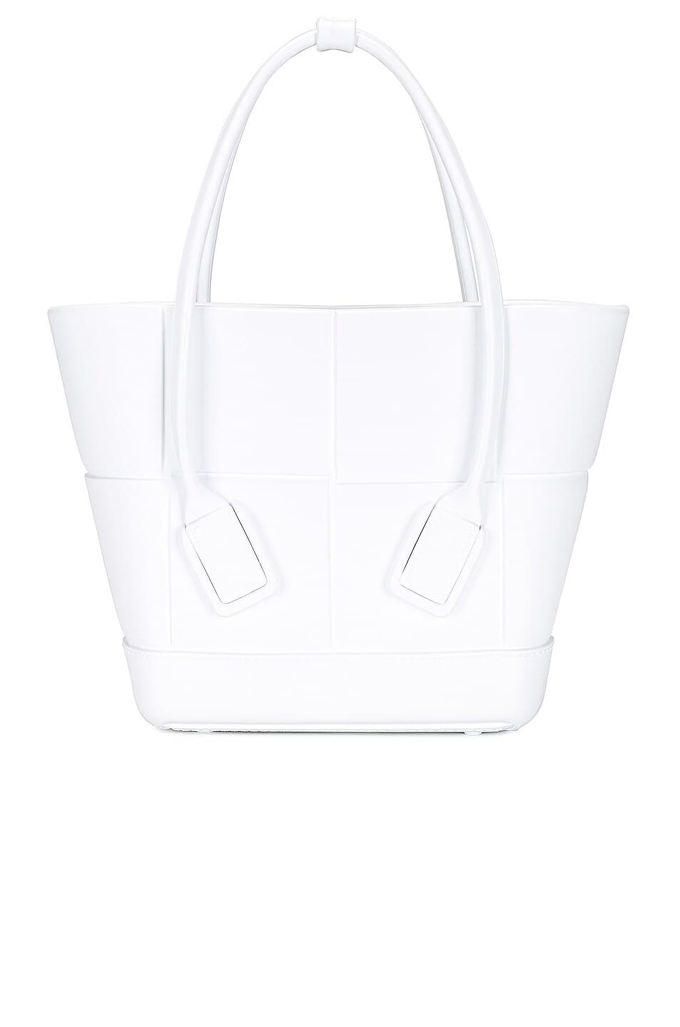 Mini Arco Shopping Tote Bag In Chalk & Silver - Image 1