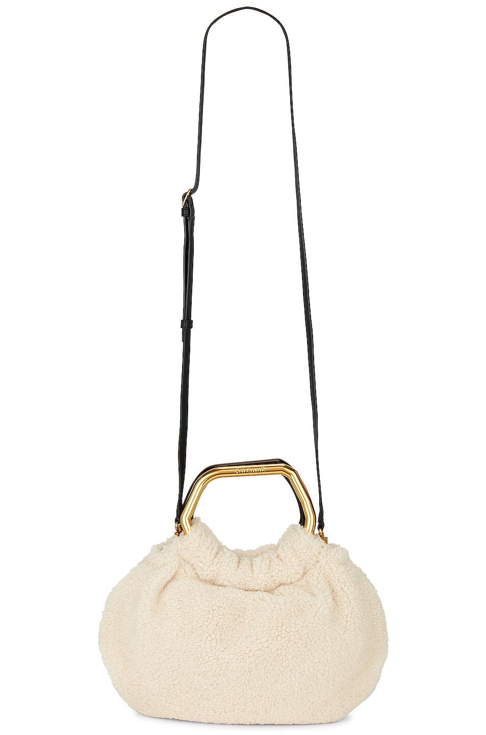 Staud Camille Shearling Bag In Cream - Image 1