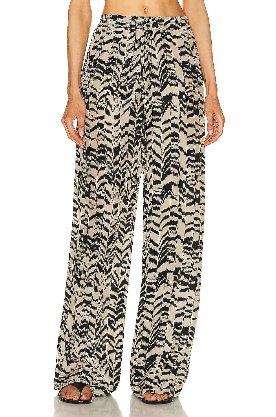 Resort Pant In Olive Oil Zebra - Image 1