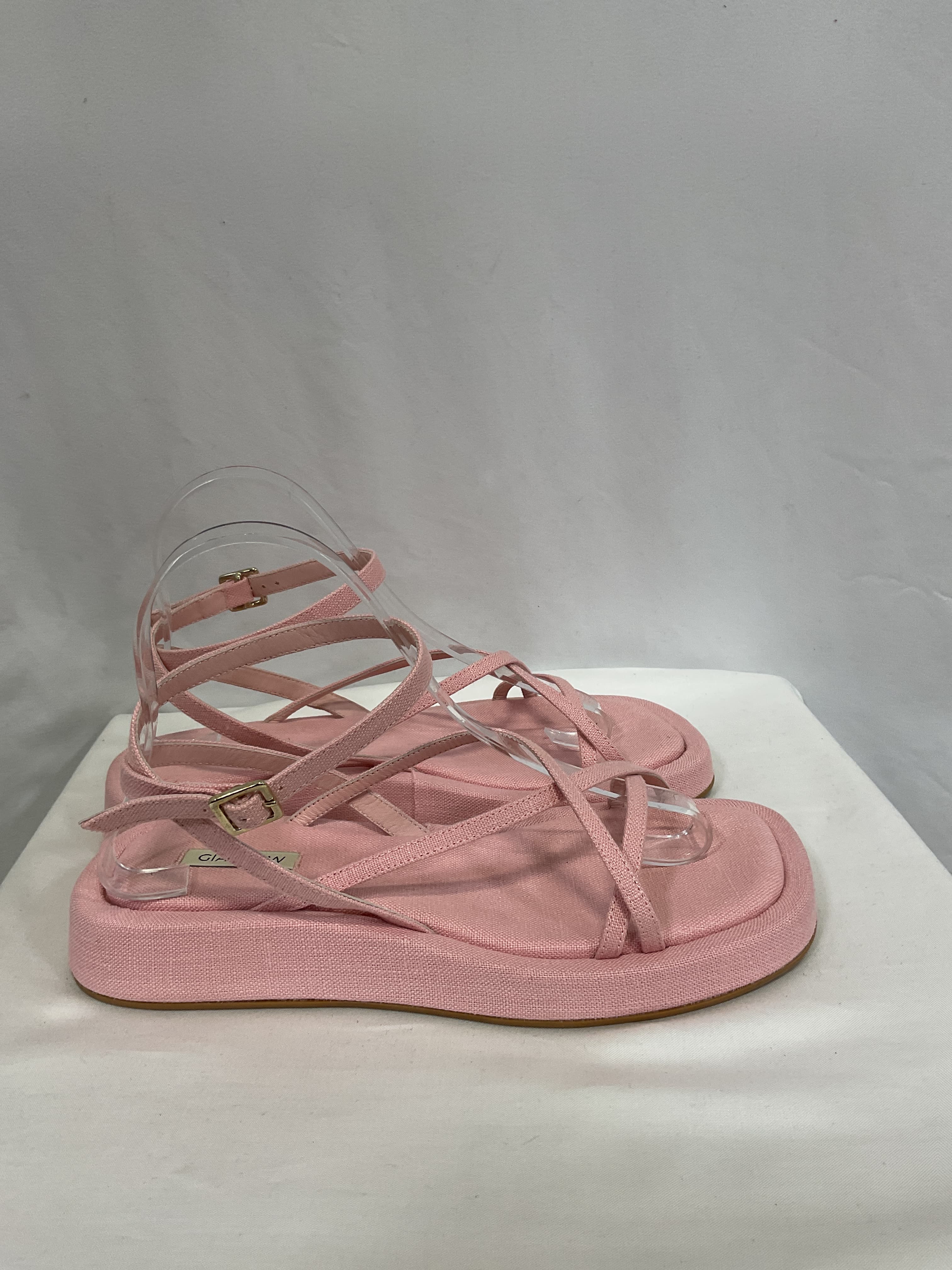 Gia Borghini X Rhw Strappy Sandal In Pink - Image 2