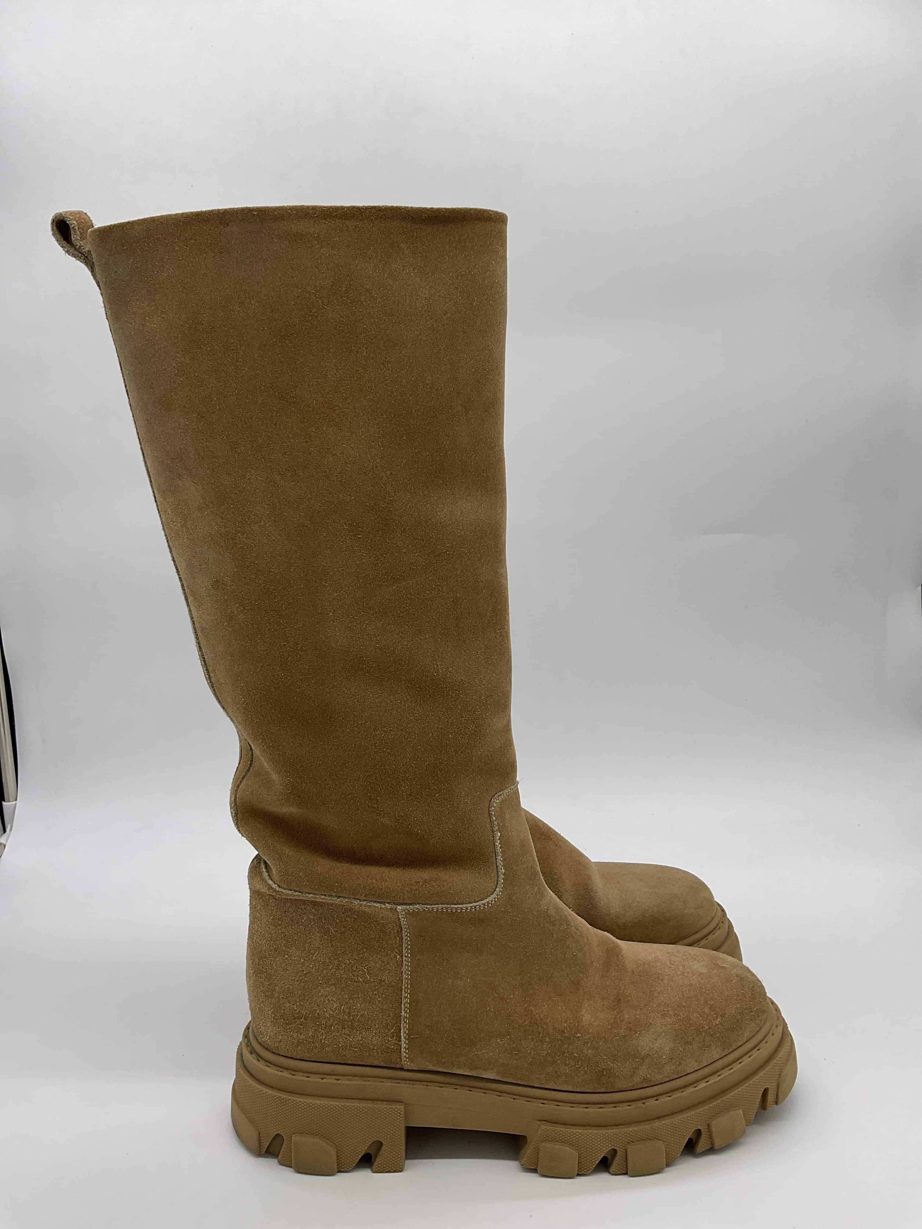Gia Borghini X Pernille Teisbaek Tubular Boot In Sand - Image 2