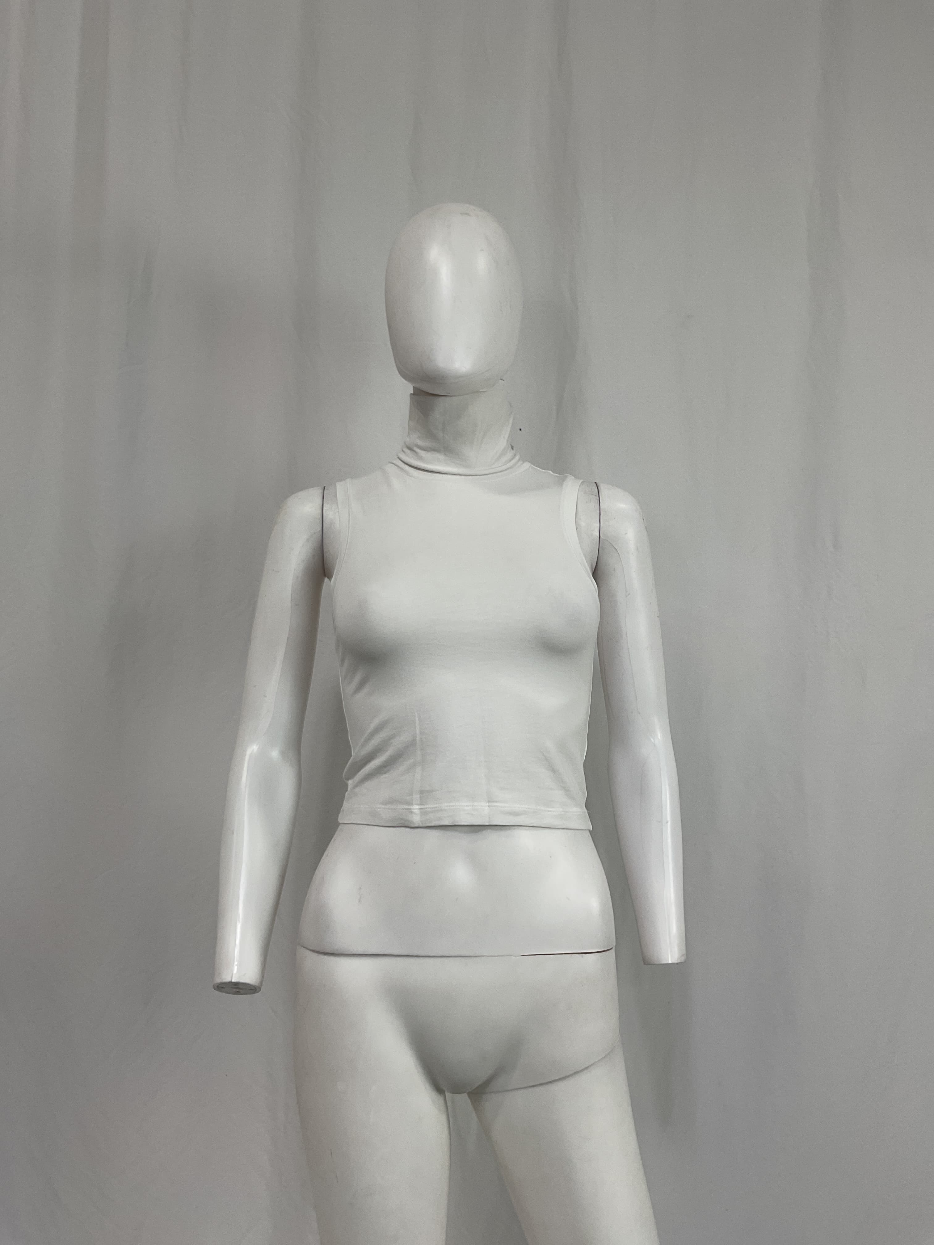 Jersey Cropped Turtleneck Tank - Image 4