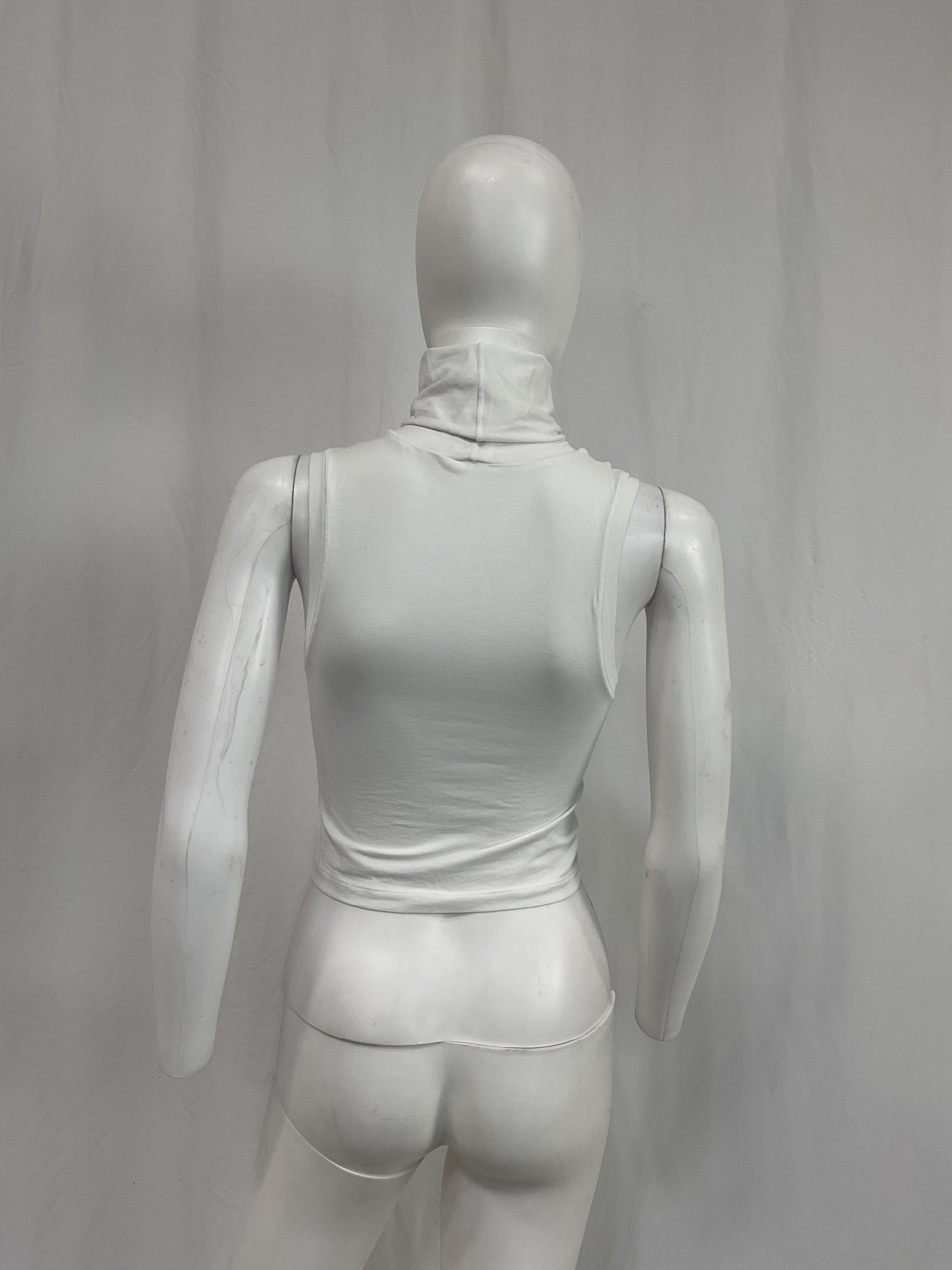 Jersey Cropped Turtleneck Tank - Image 2