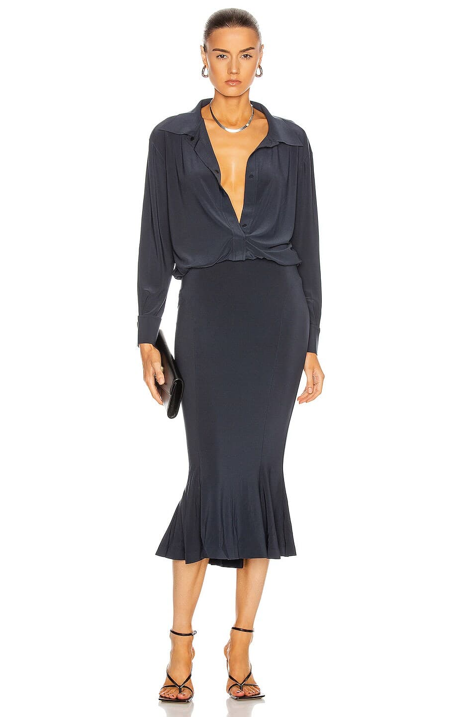 Boyfriend Shirt Fishtail Dress - Image 1