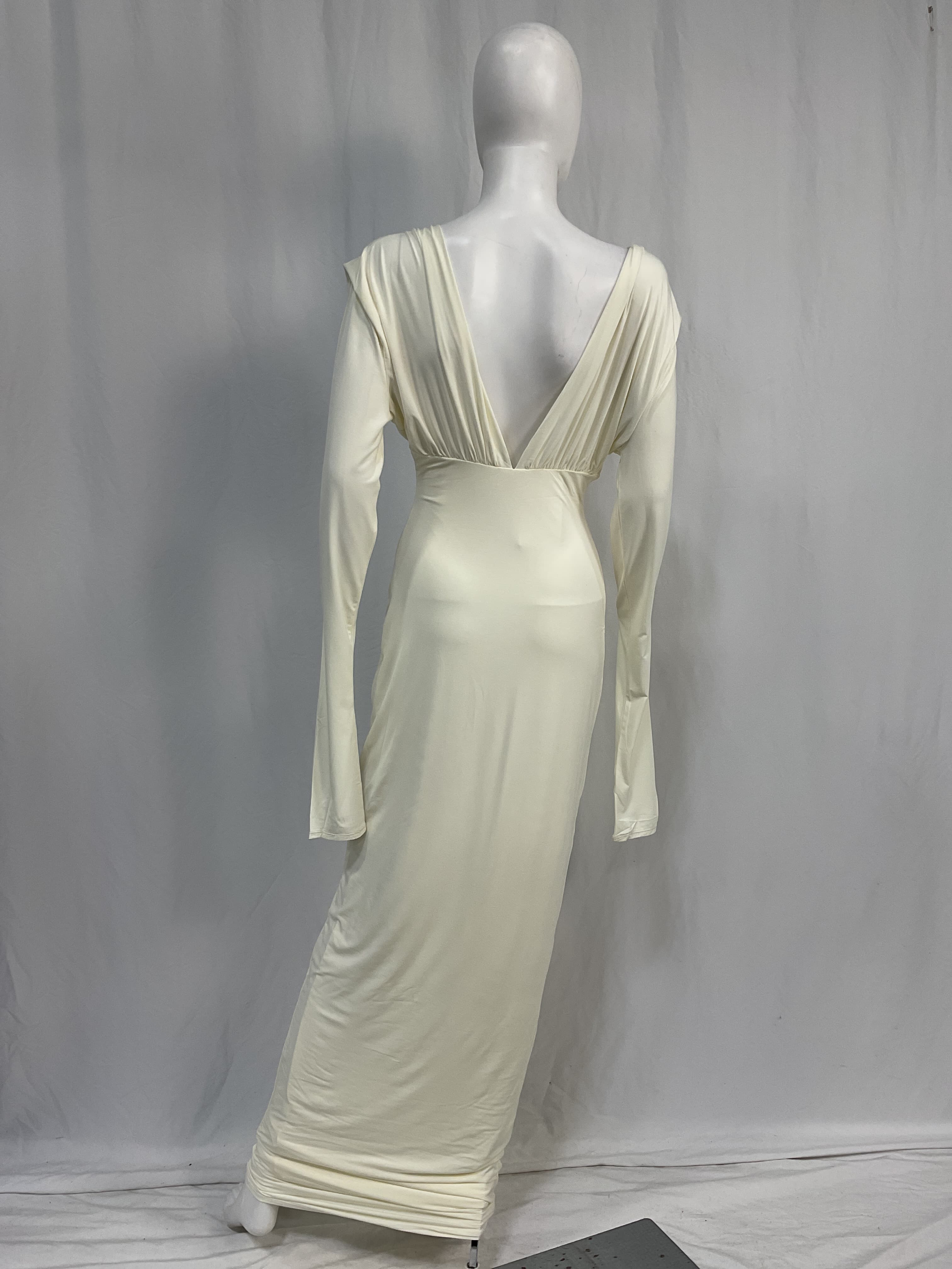 Jersey Deep V Maxi Dress In Sunlight Yellow - Image 3