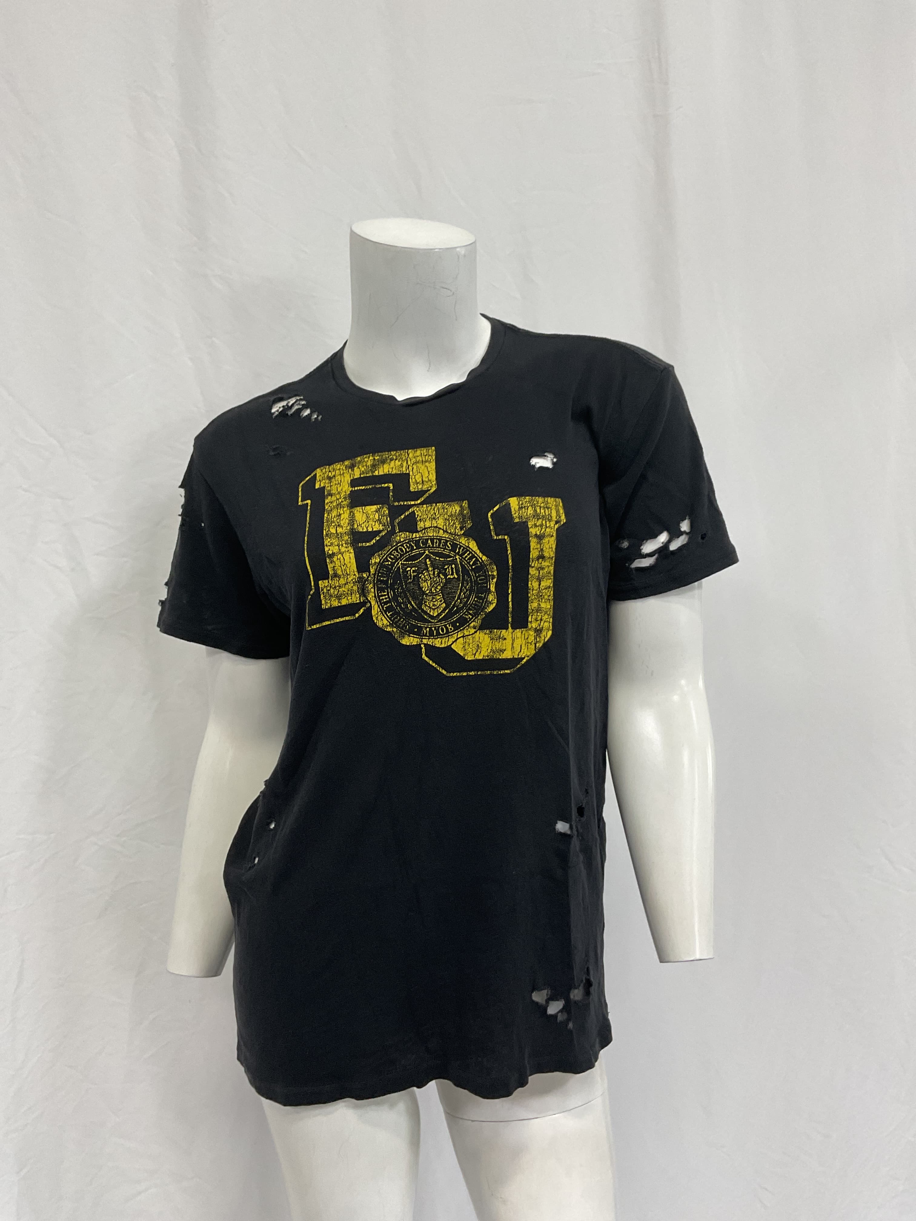 Fu Boy Tee In Acid Black - Image 2