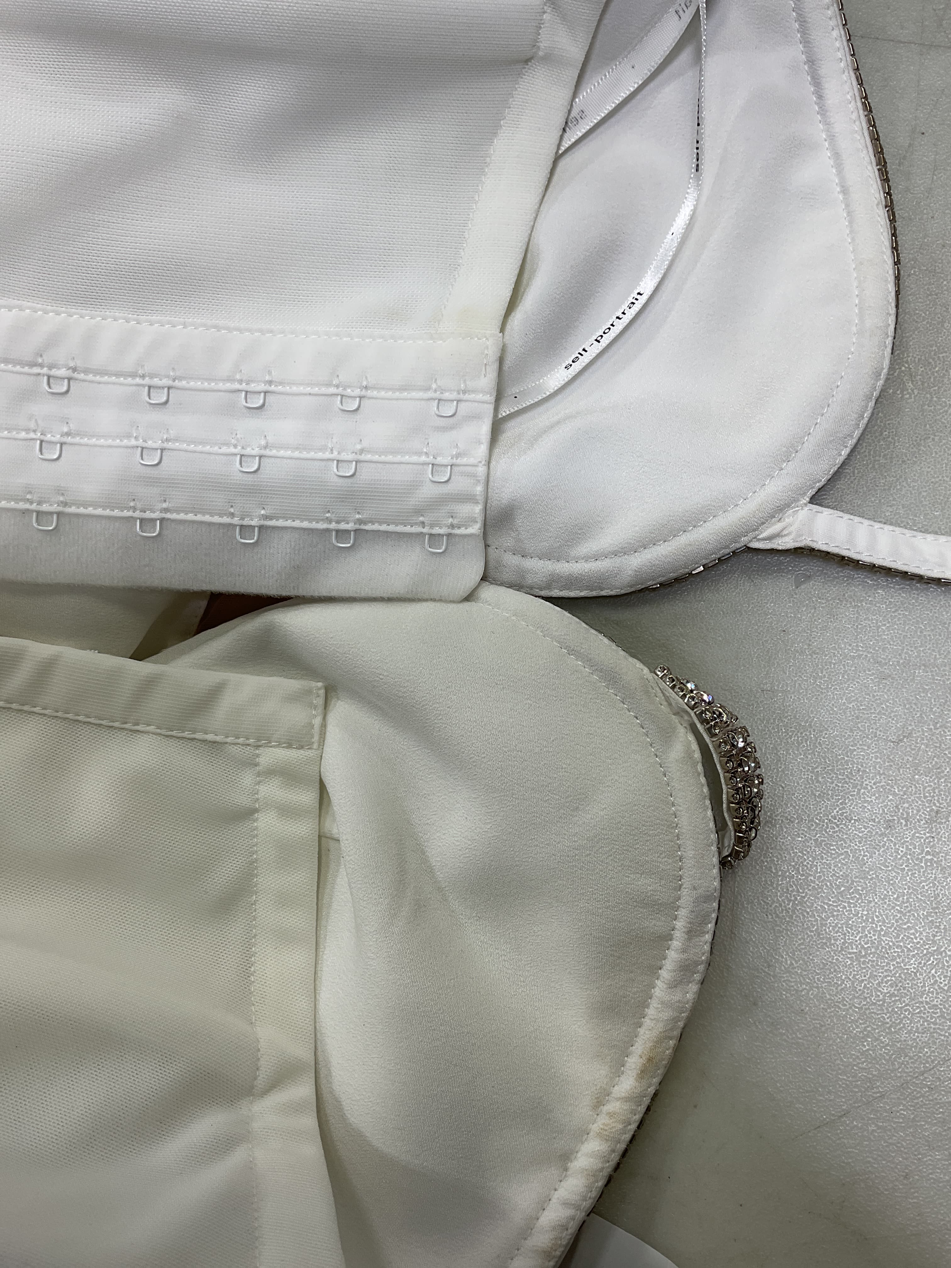 Flared Mini Dress In White - Image 2