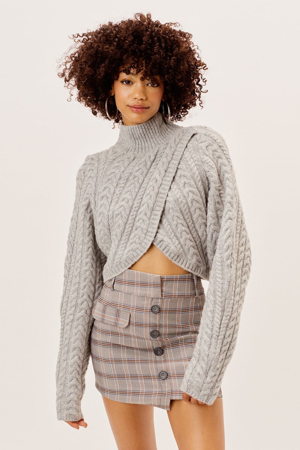 Amelia Cross Front Turtleneck - Image 1