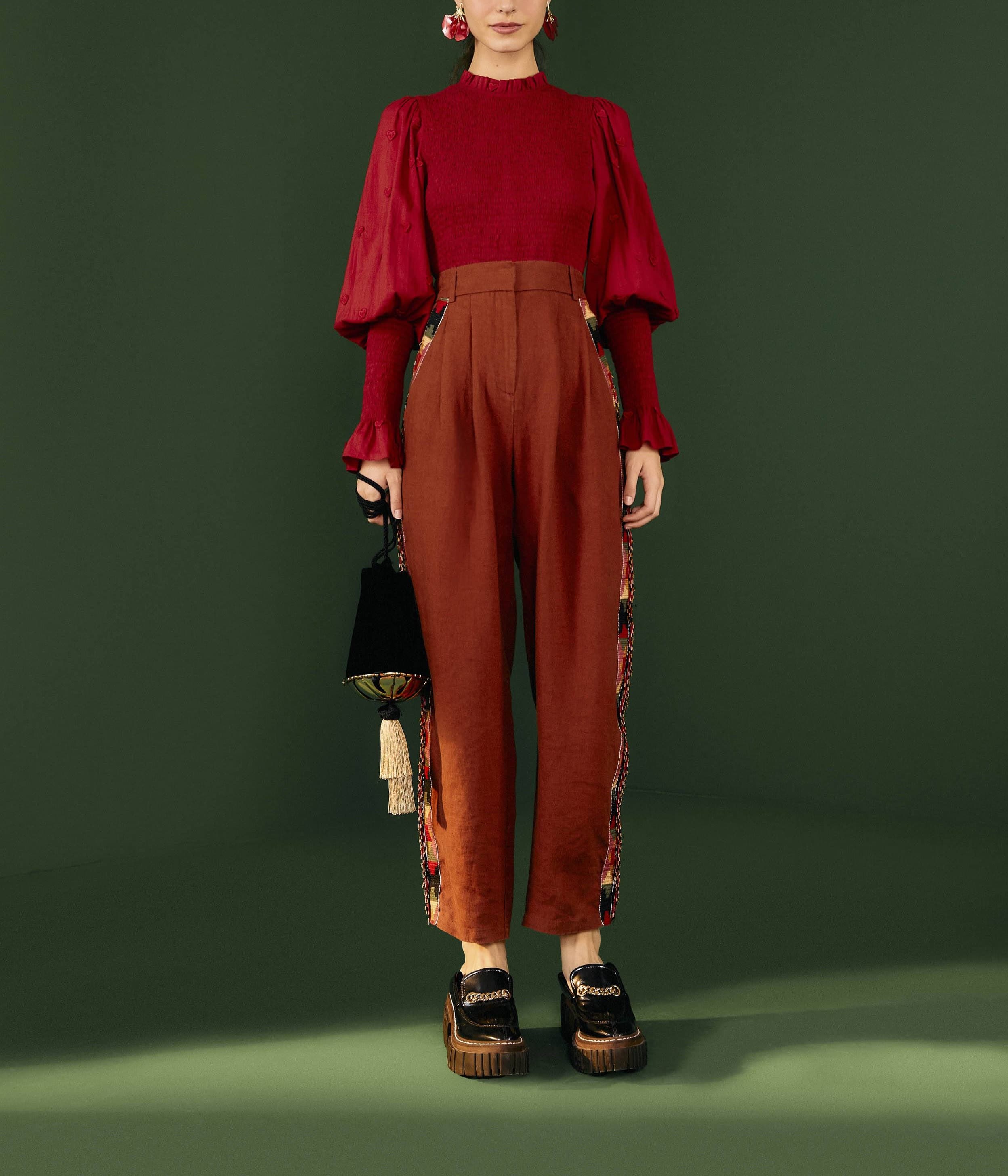 Brown Carrot Pants - Image 1