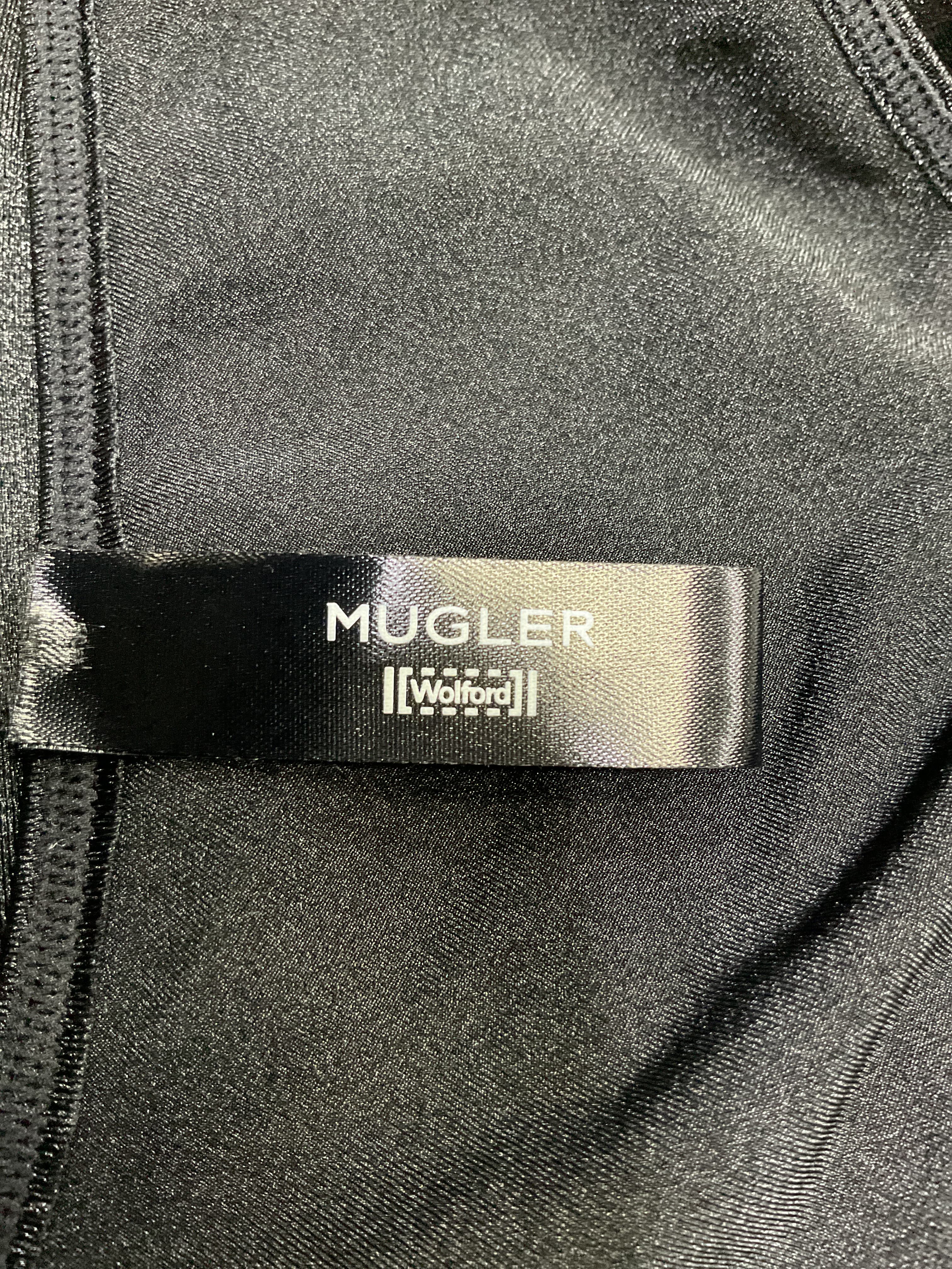 Wolford X Mugler Cut Out Lace-Up Tight In Black - Image 3