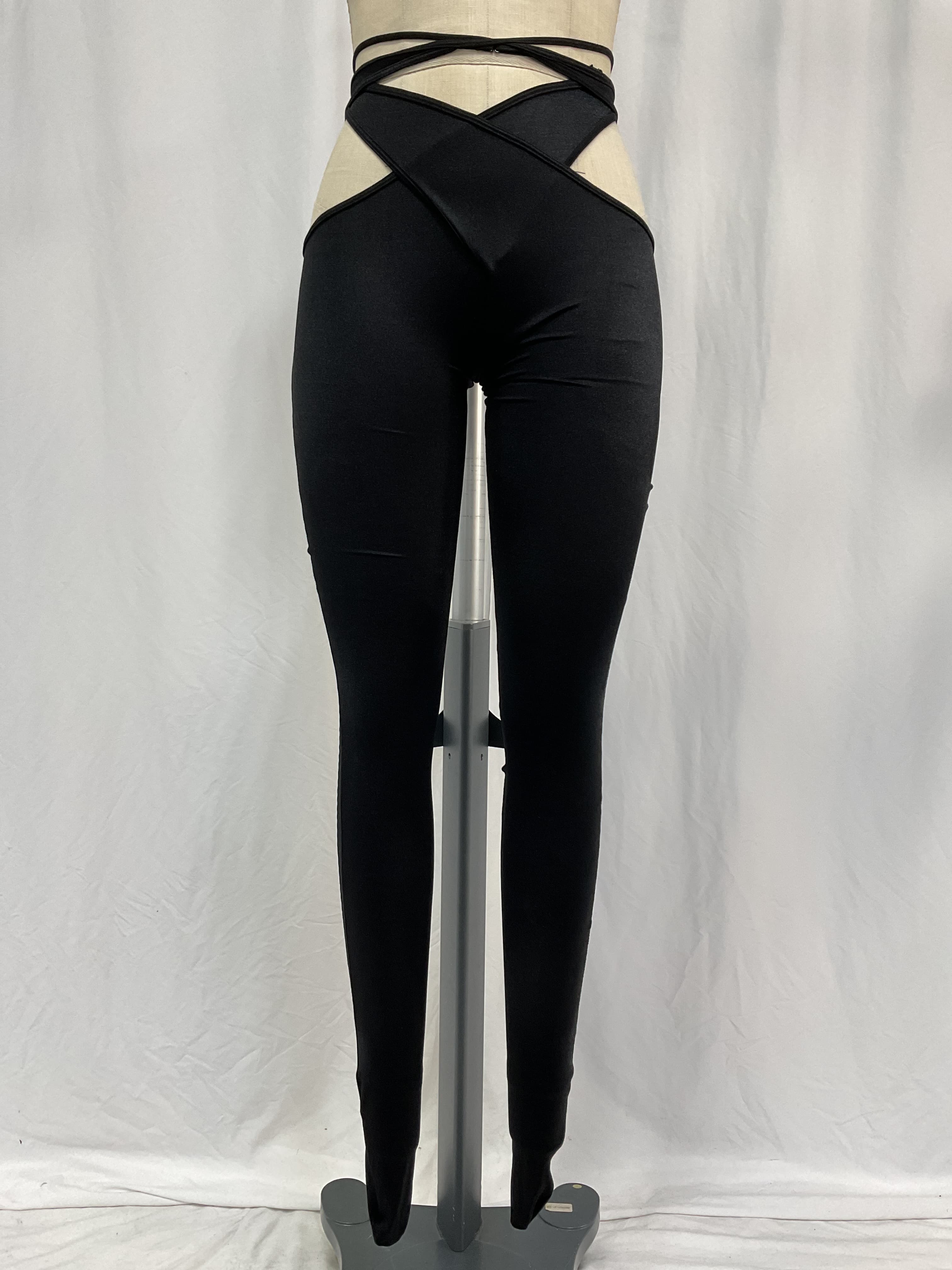 Wolford X Mugler Cut Out Lace-Up Tight In Black - Image 4