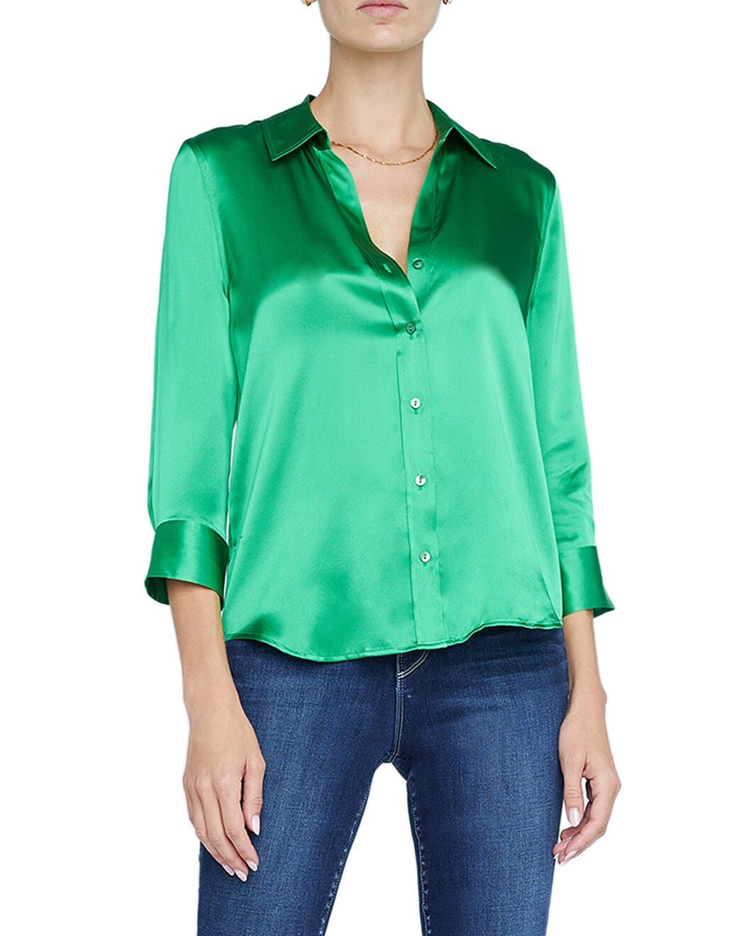 Dani 3/4 Sleeve Silk Blouse - Image 1