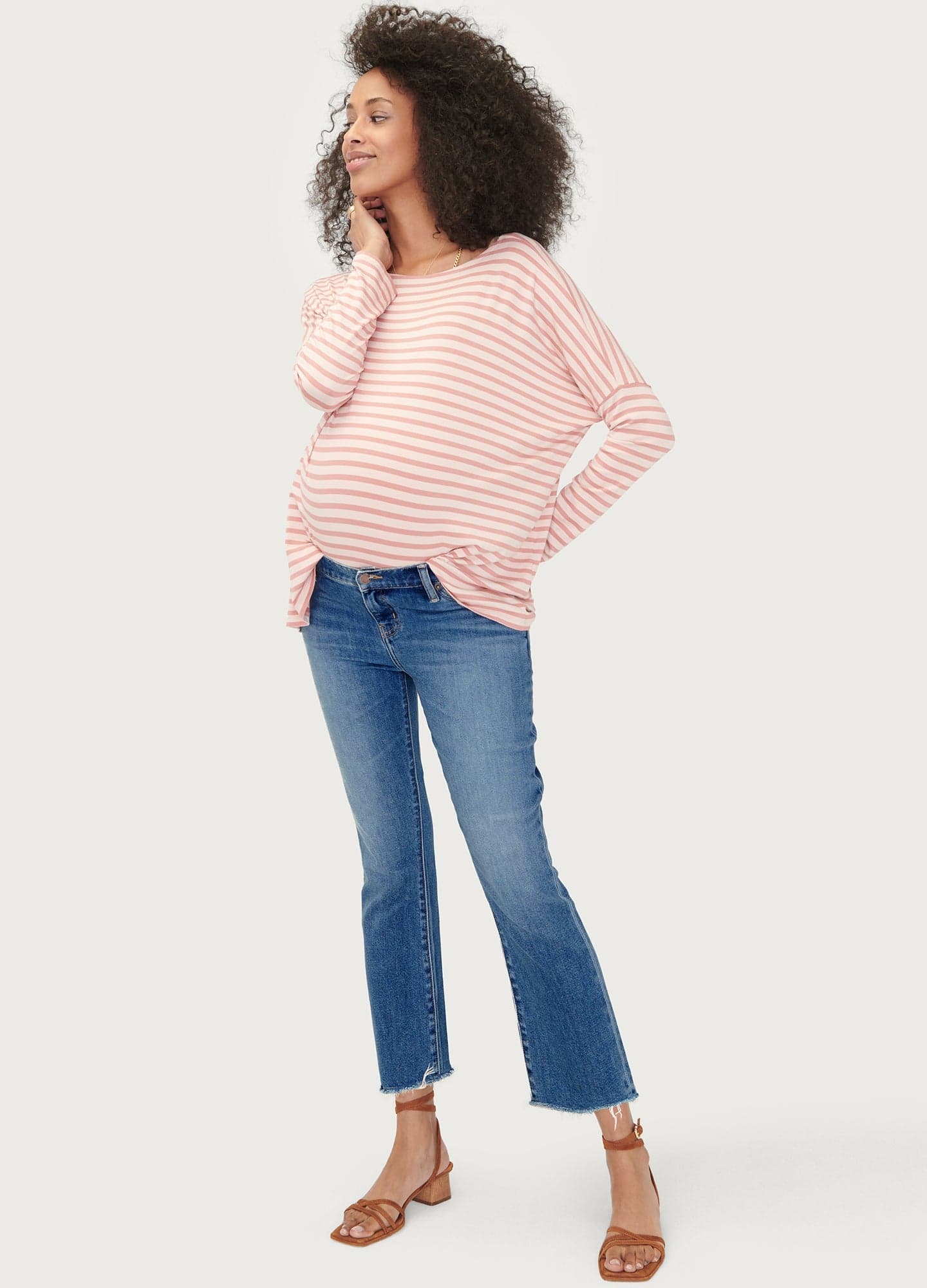 The Crop Maternity Jean - Image 1