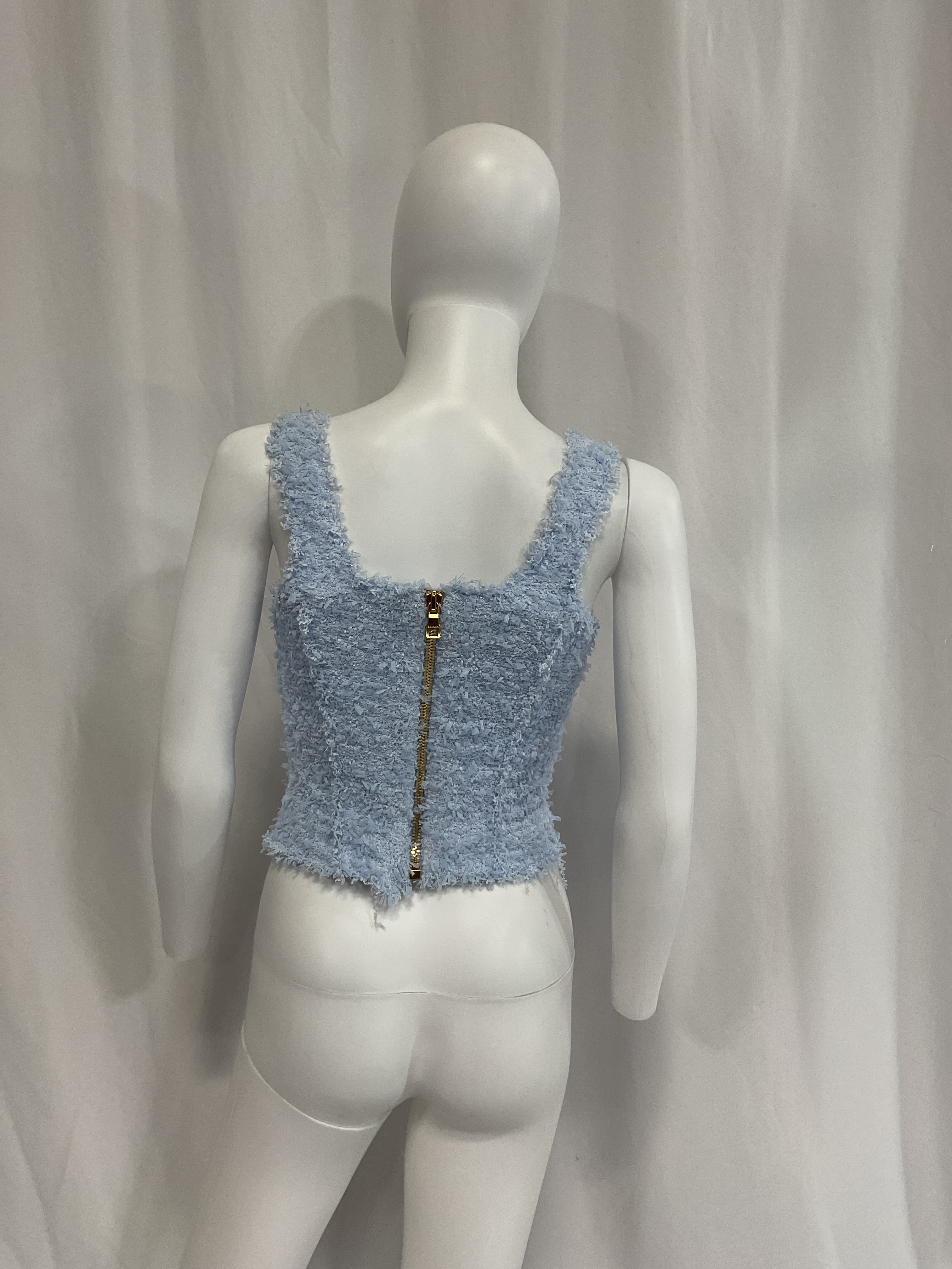 Boucl Button-Embellished Bustier Crop Top - Image 2