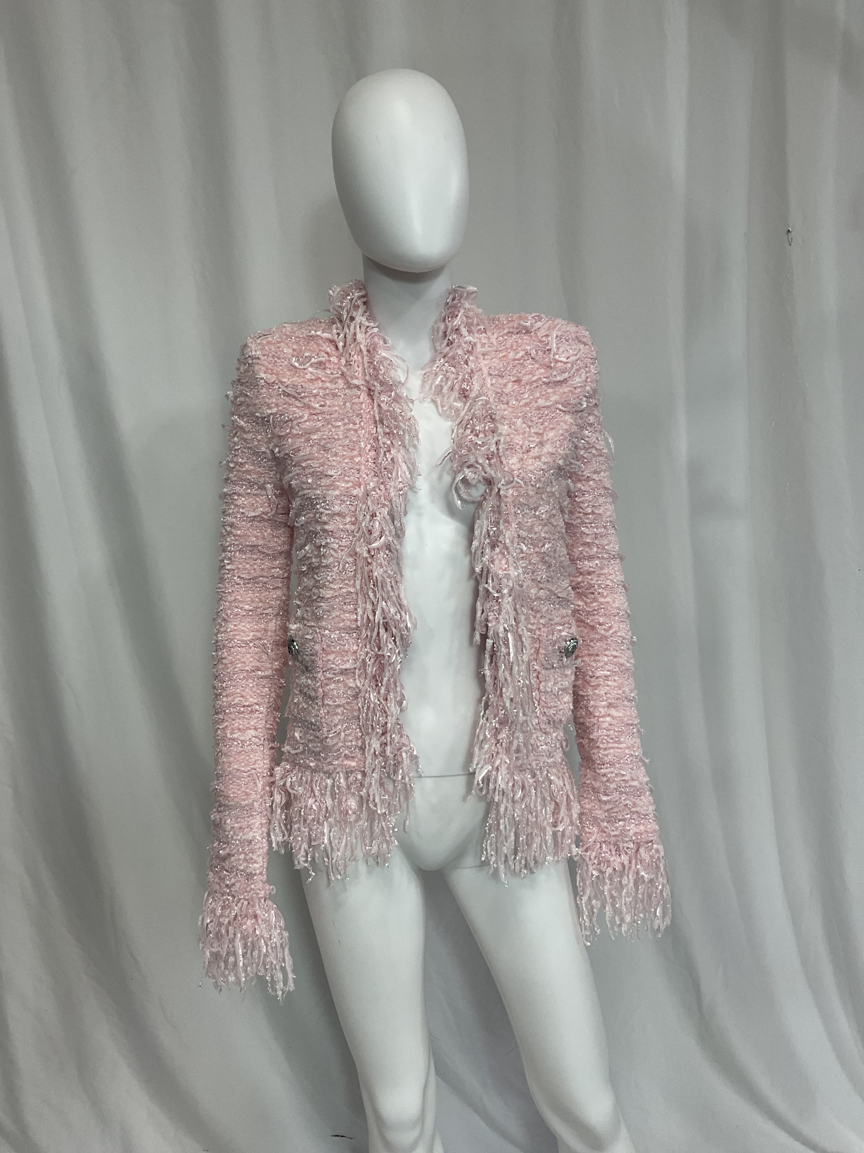 Fringed Boucl-Tweed Jacket - Image 2