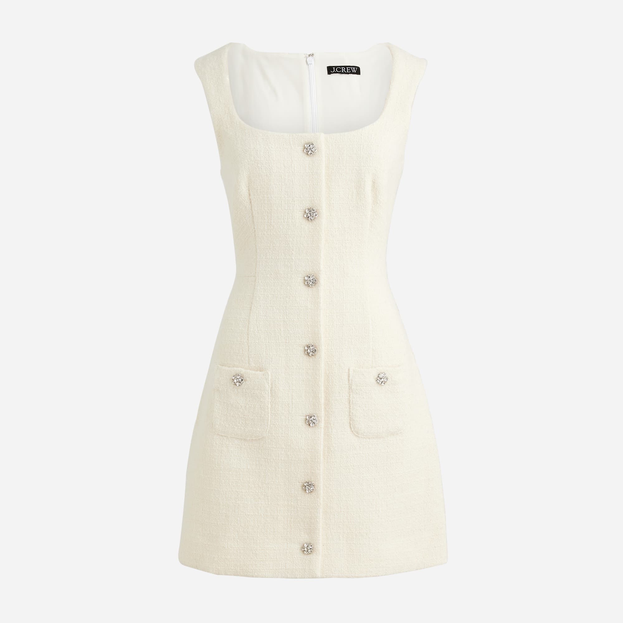 Sophia Sleeveless Dress With Jewel Buttons - Image 1