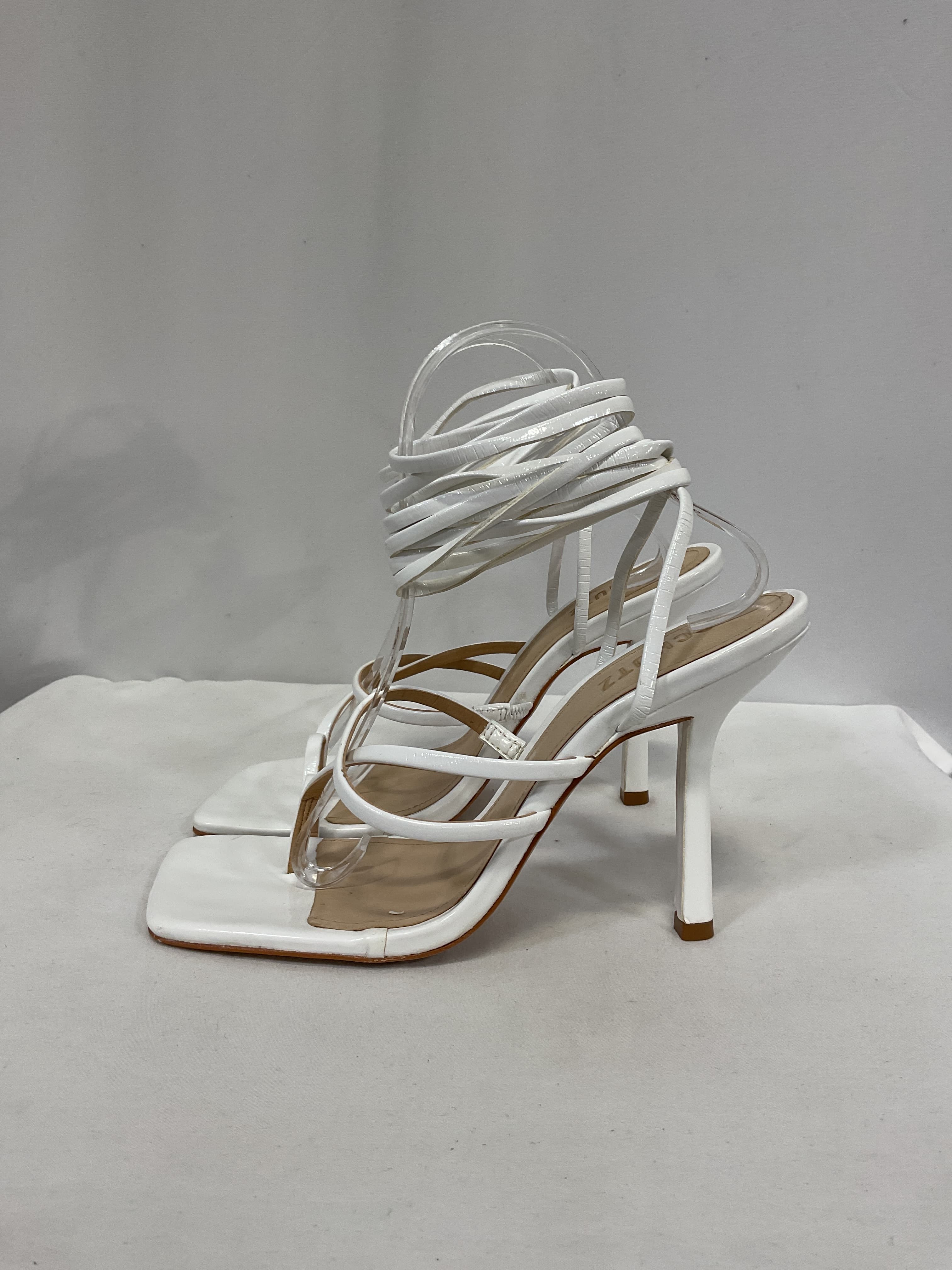 Lily Leather Ankle-Wrap Sandals - Image 3
